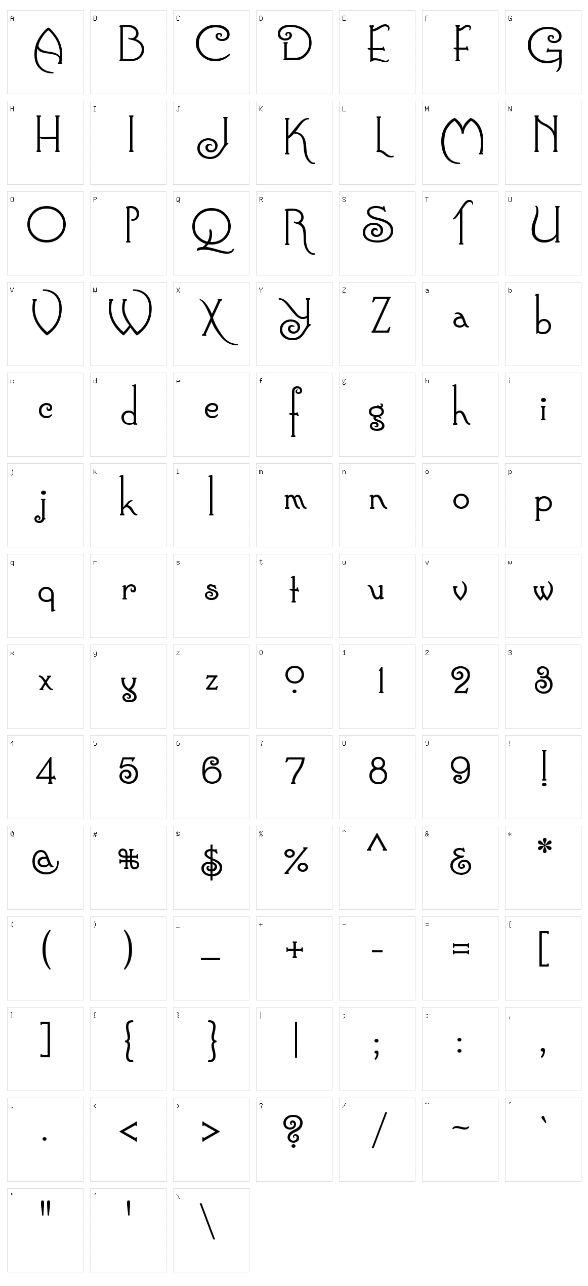 Connie Character Set