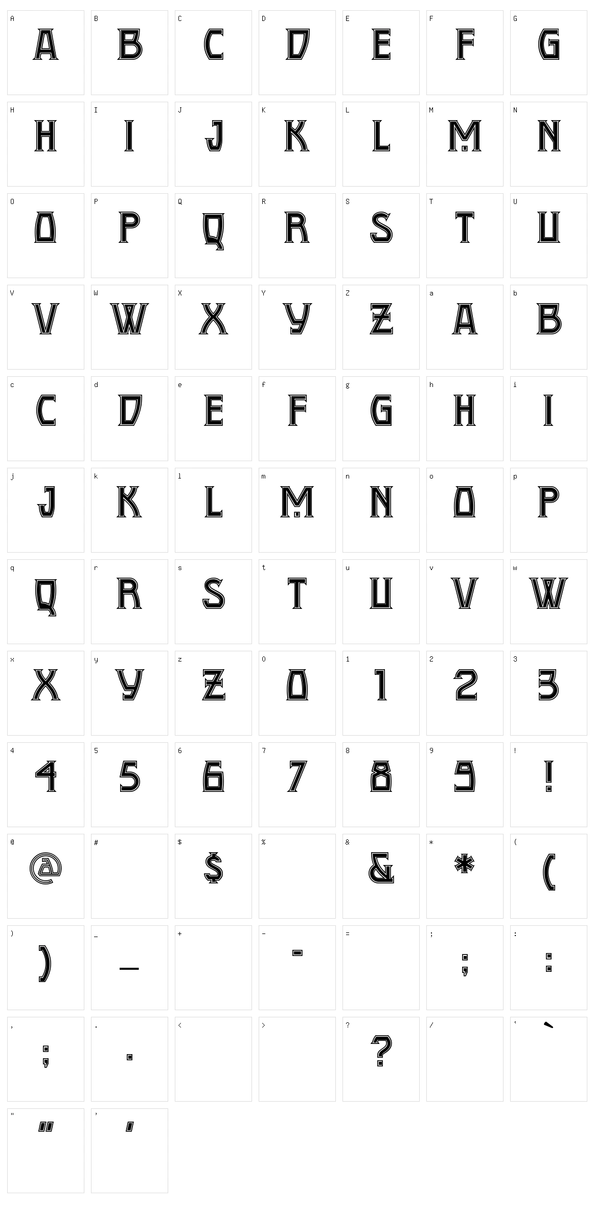 Conquistadorman NF Character Set