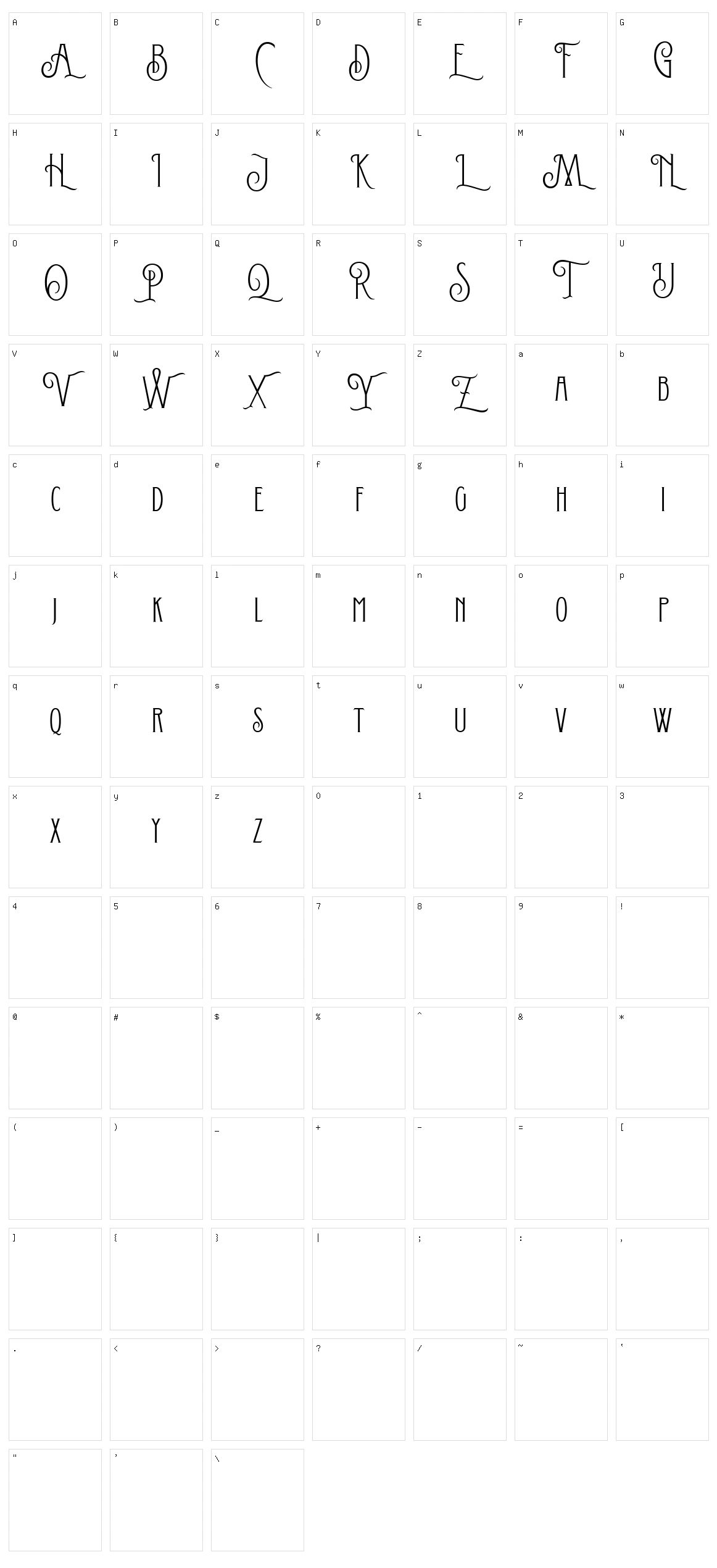 Conserta Royal Character Set