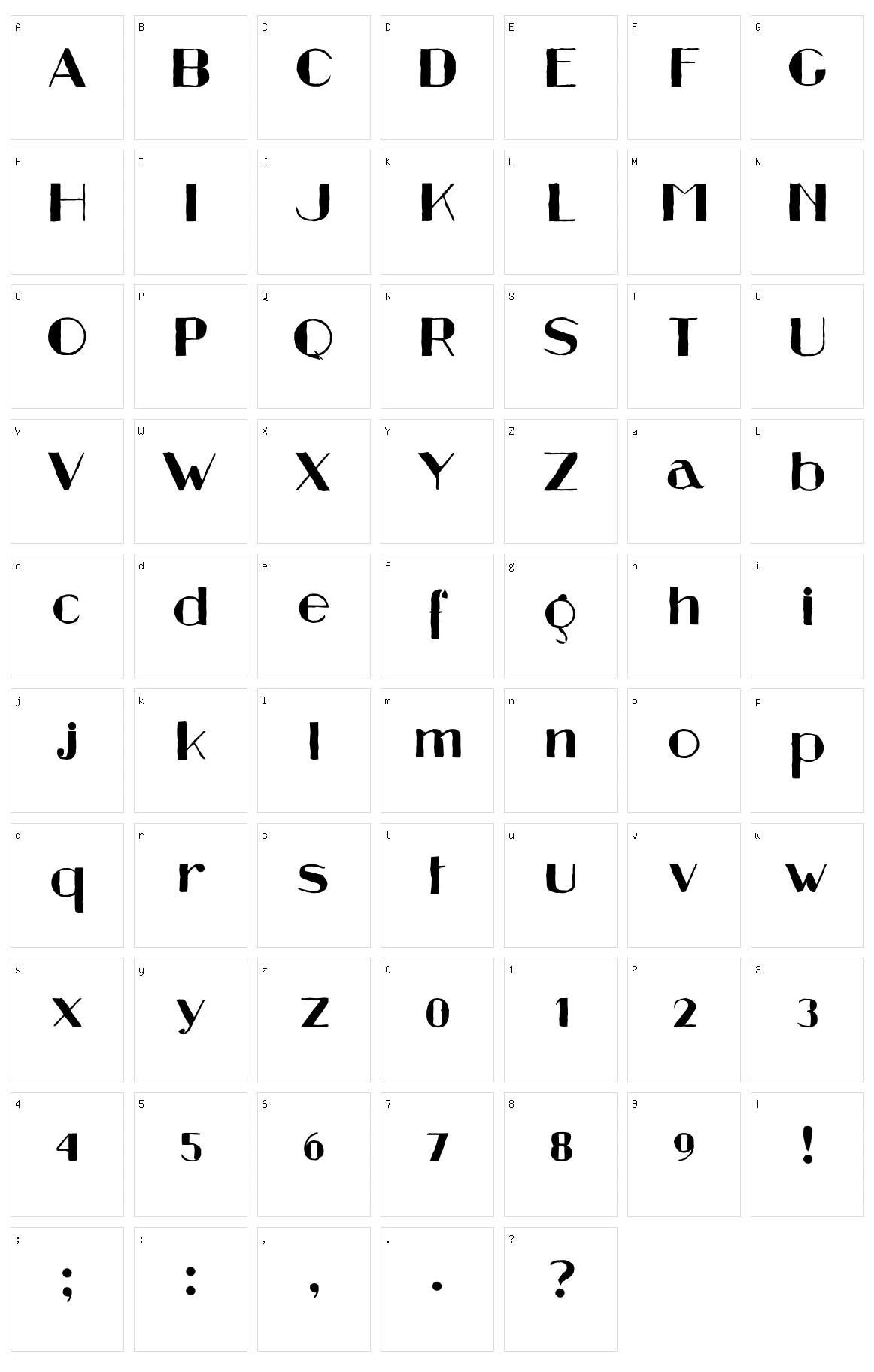 Cord Blood Character Set