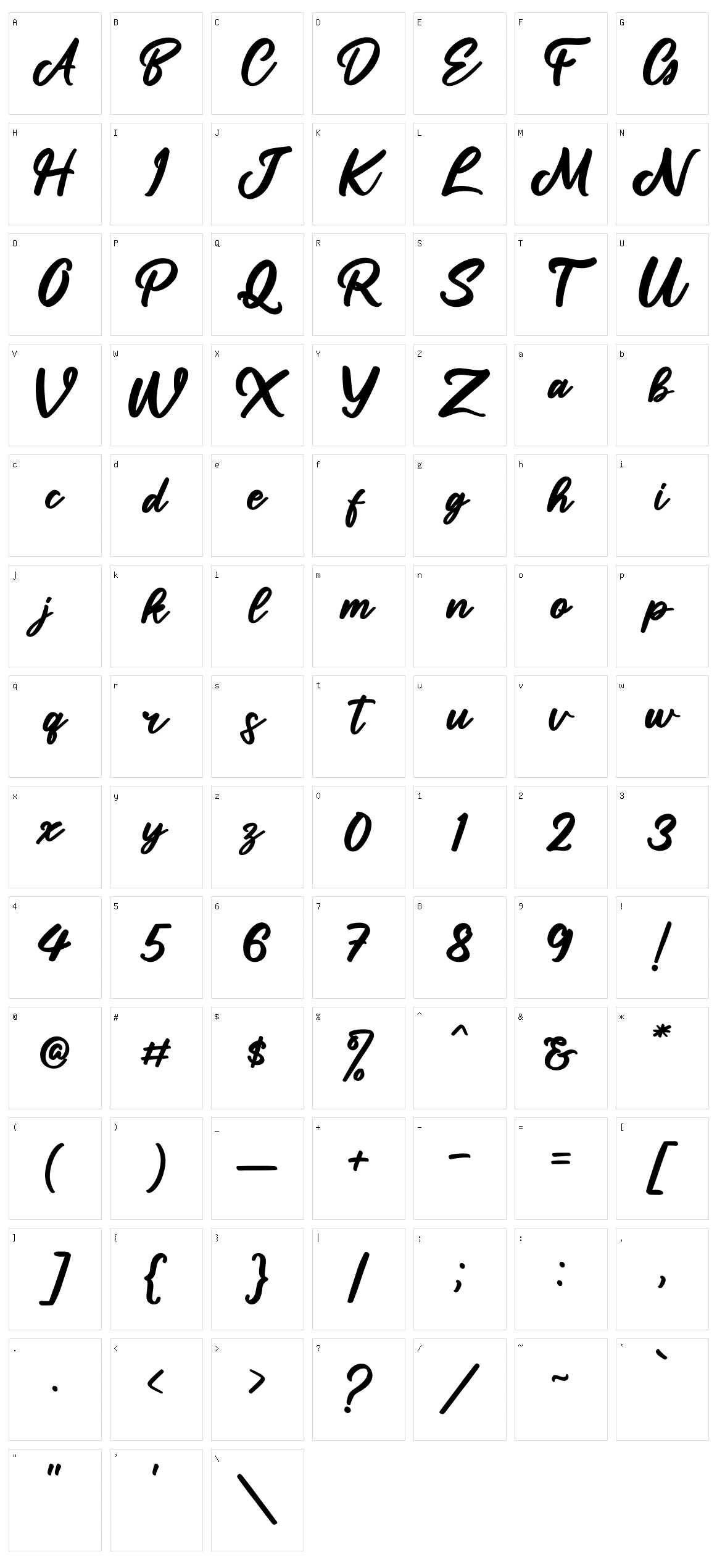 Lamberta Signature Character Set