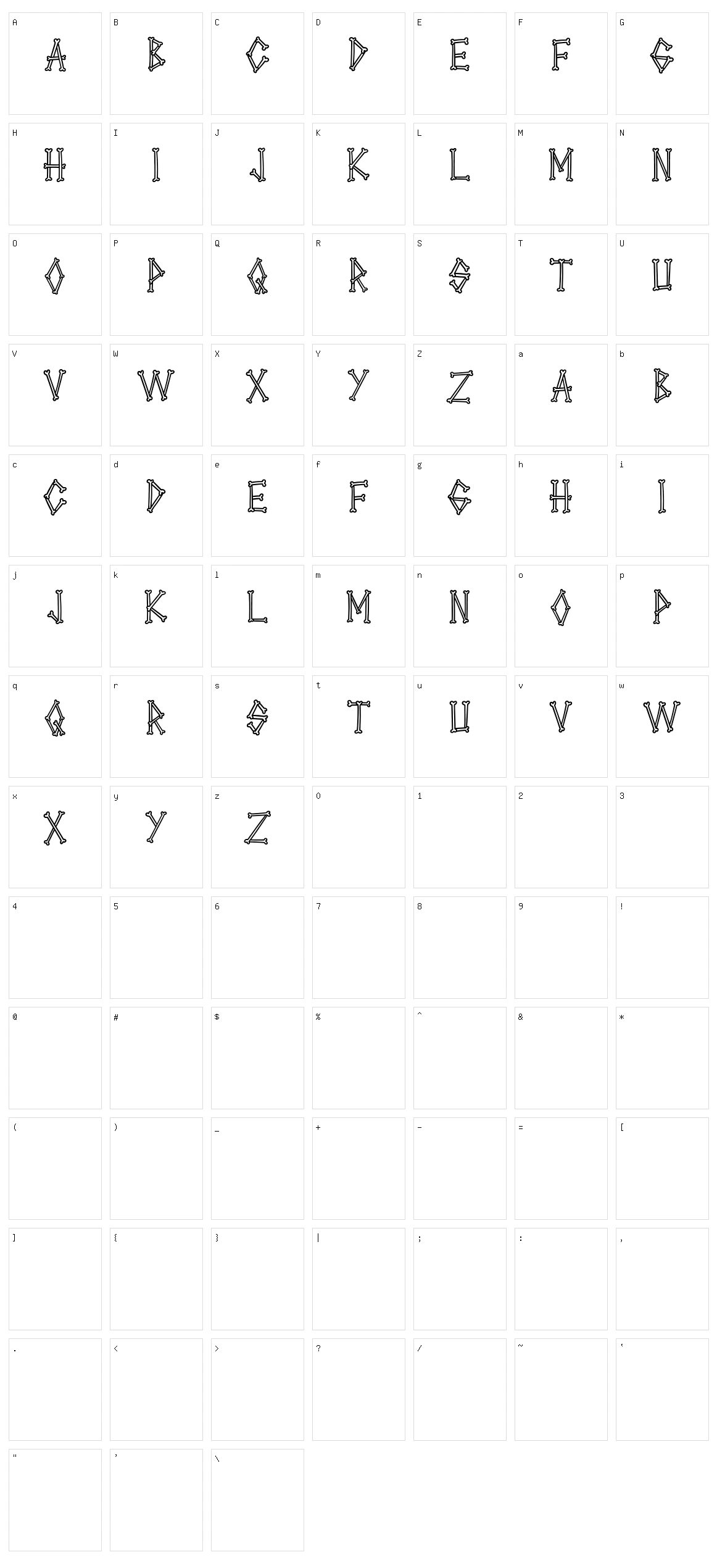 Warbones Character Set