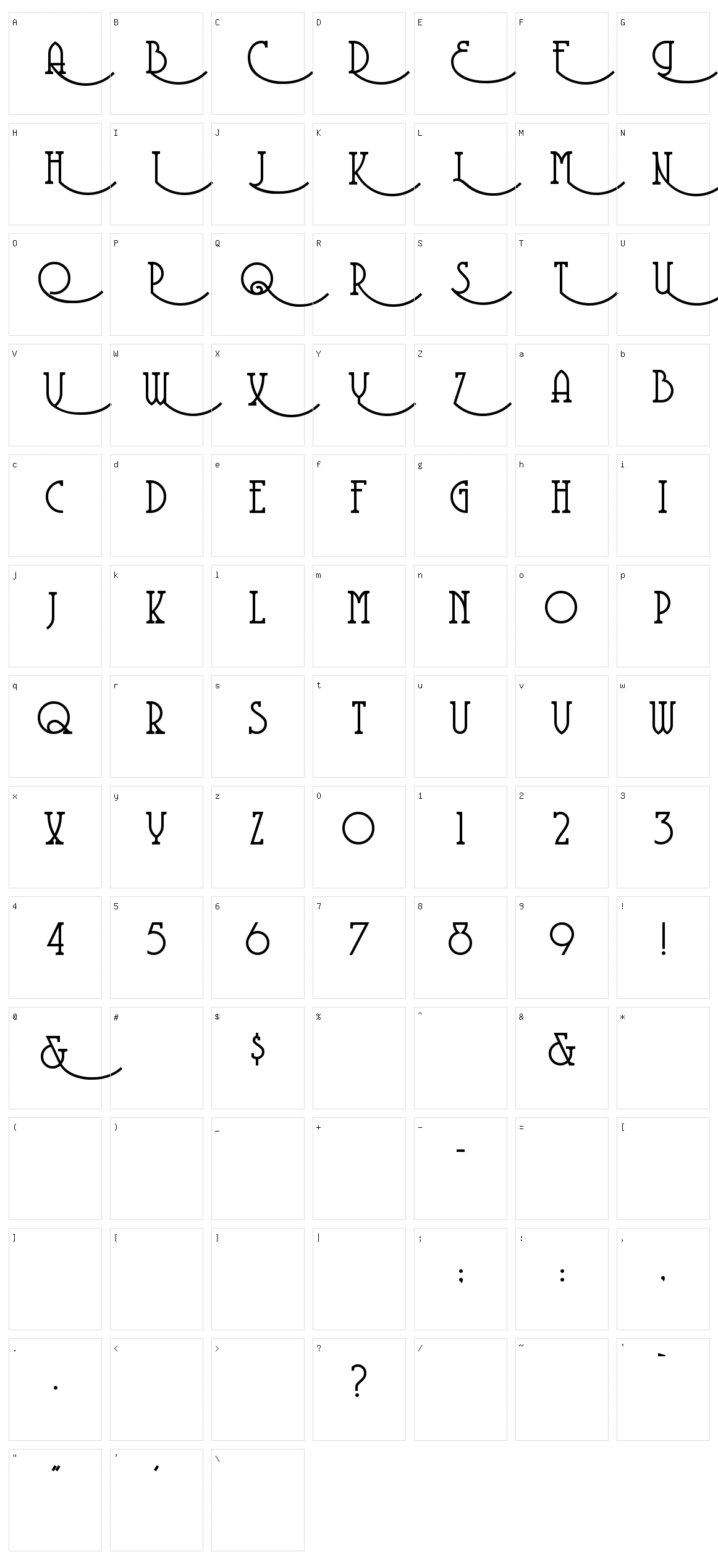 Coventry Garden Character Set