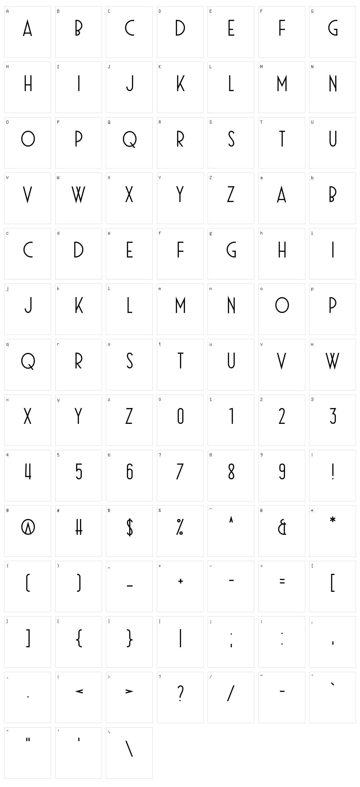 Crescendo Character Set