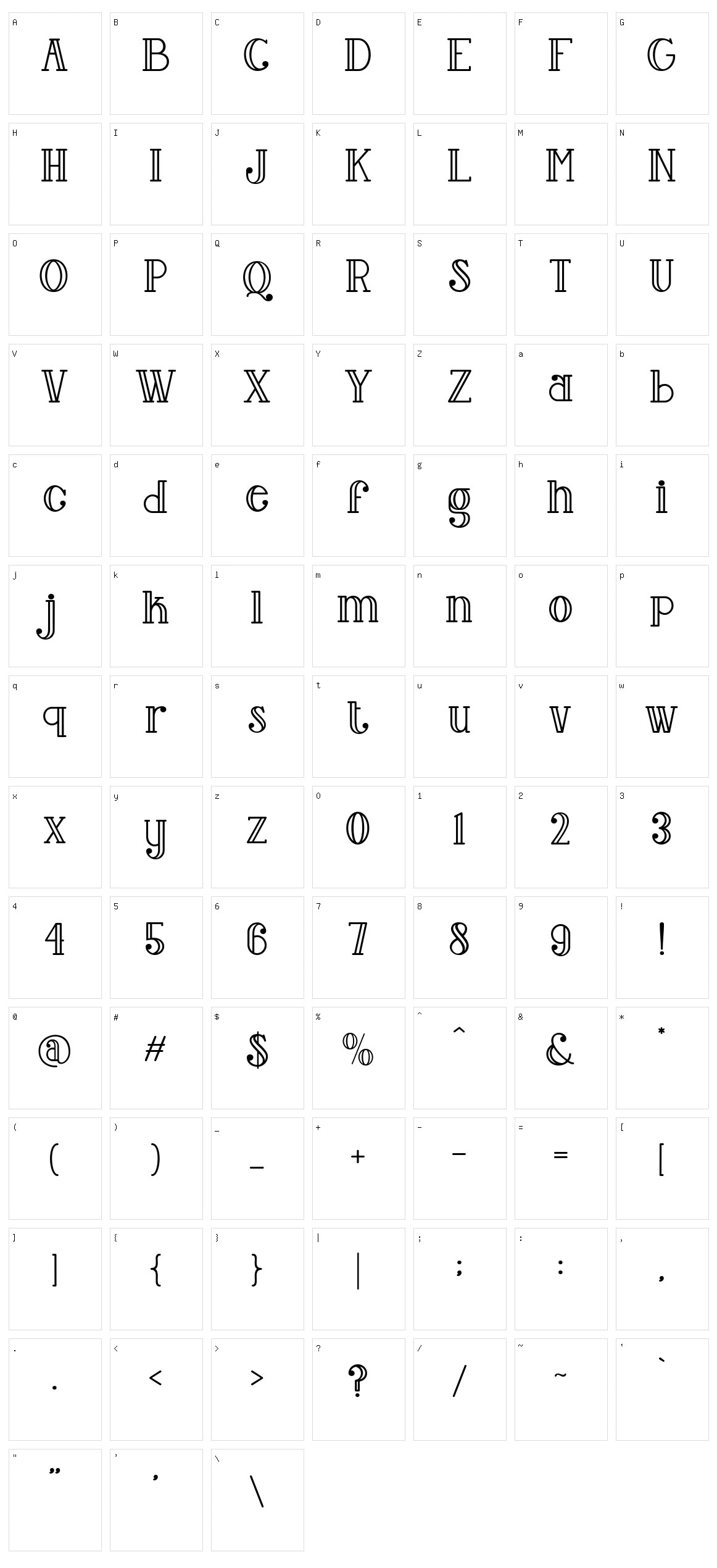 Crimsons Character Set