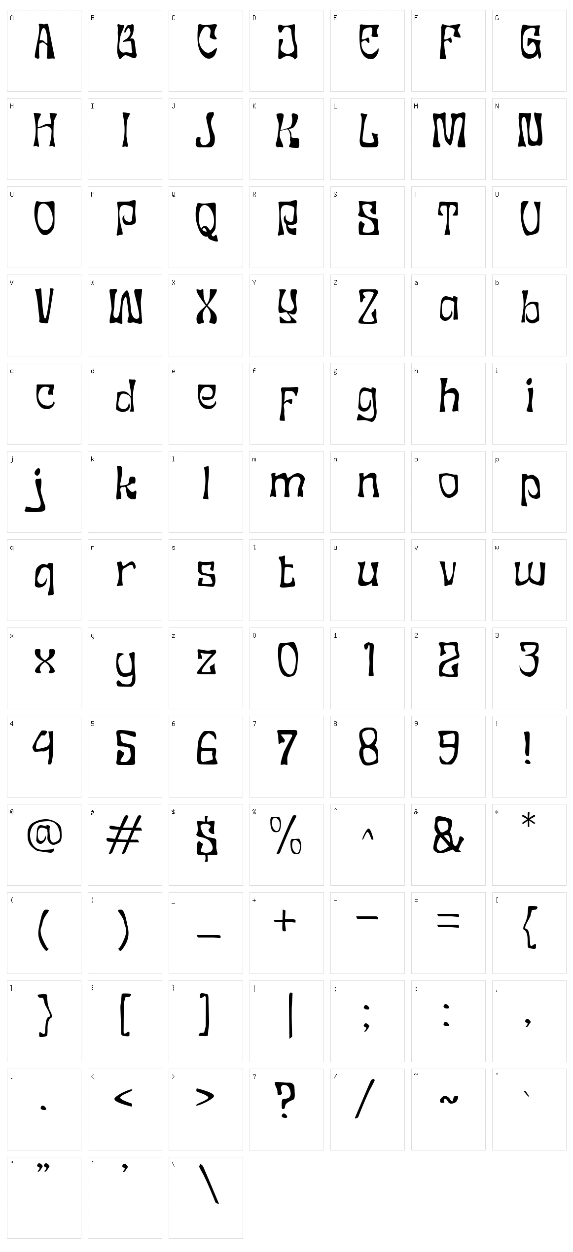 Crushwear Character Set