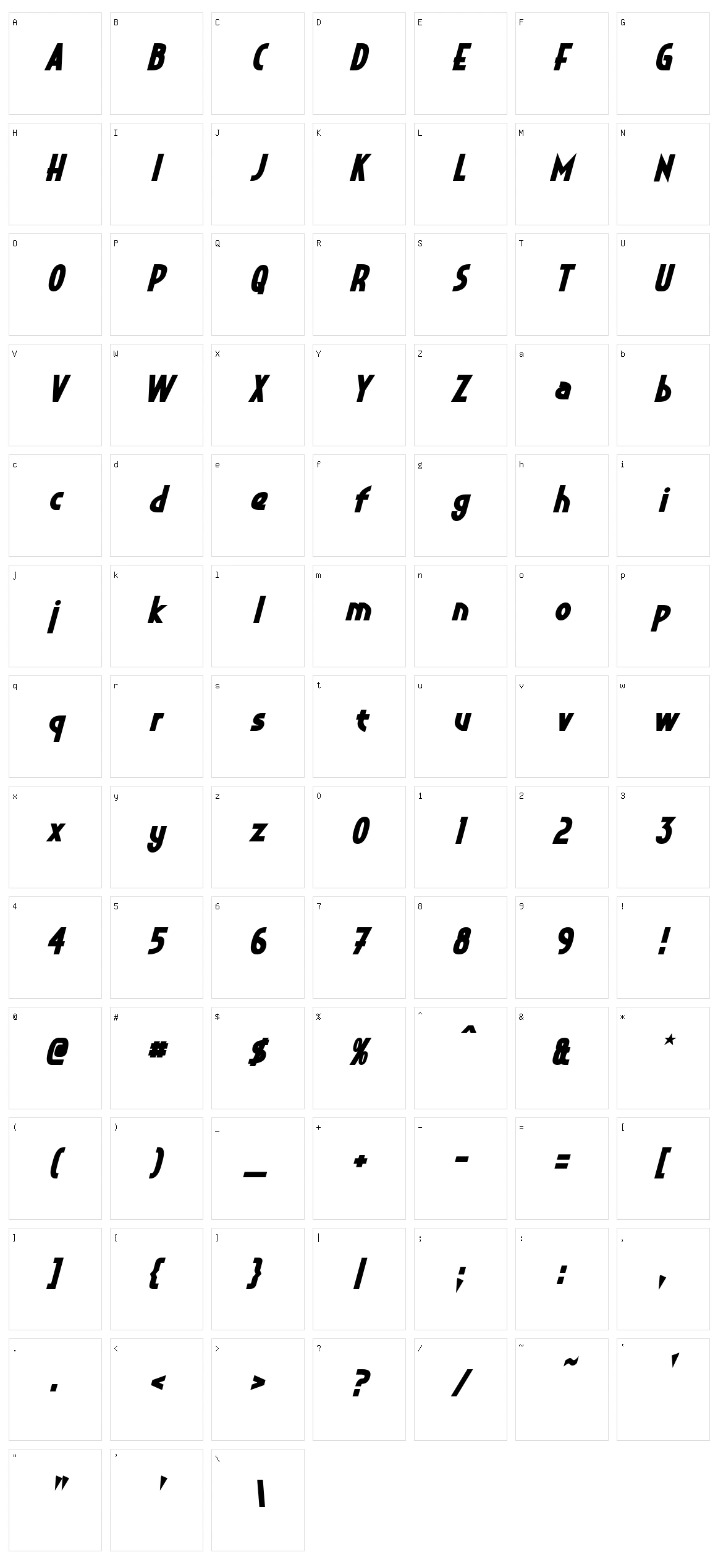 Crystal Deco Character Set