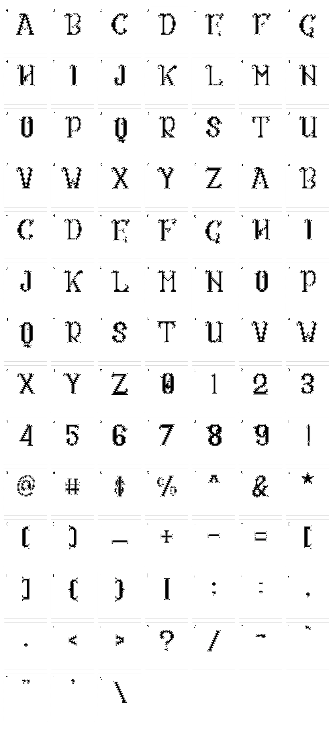CS Rosalia Character Set
