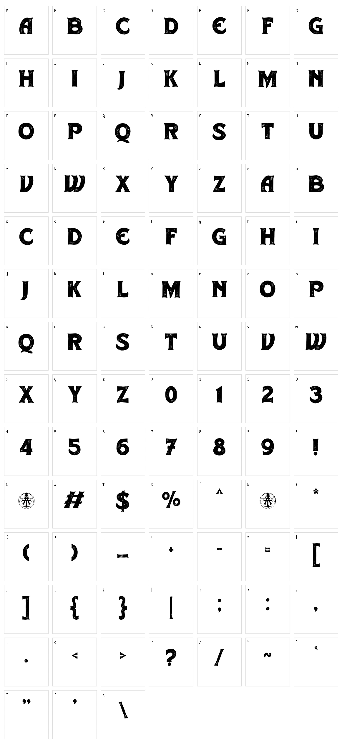 Deadfrog Character Set