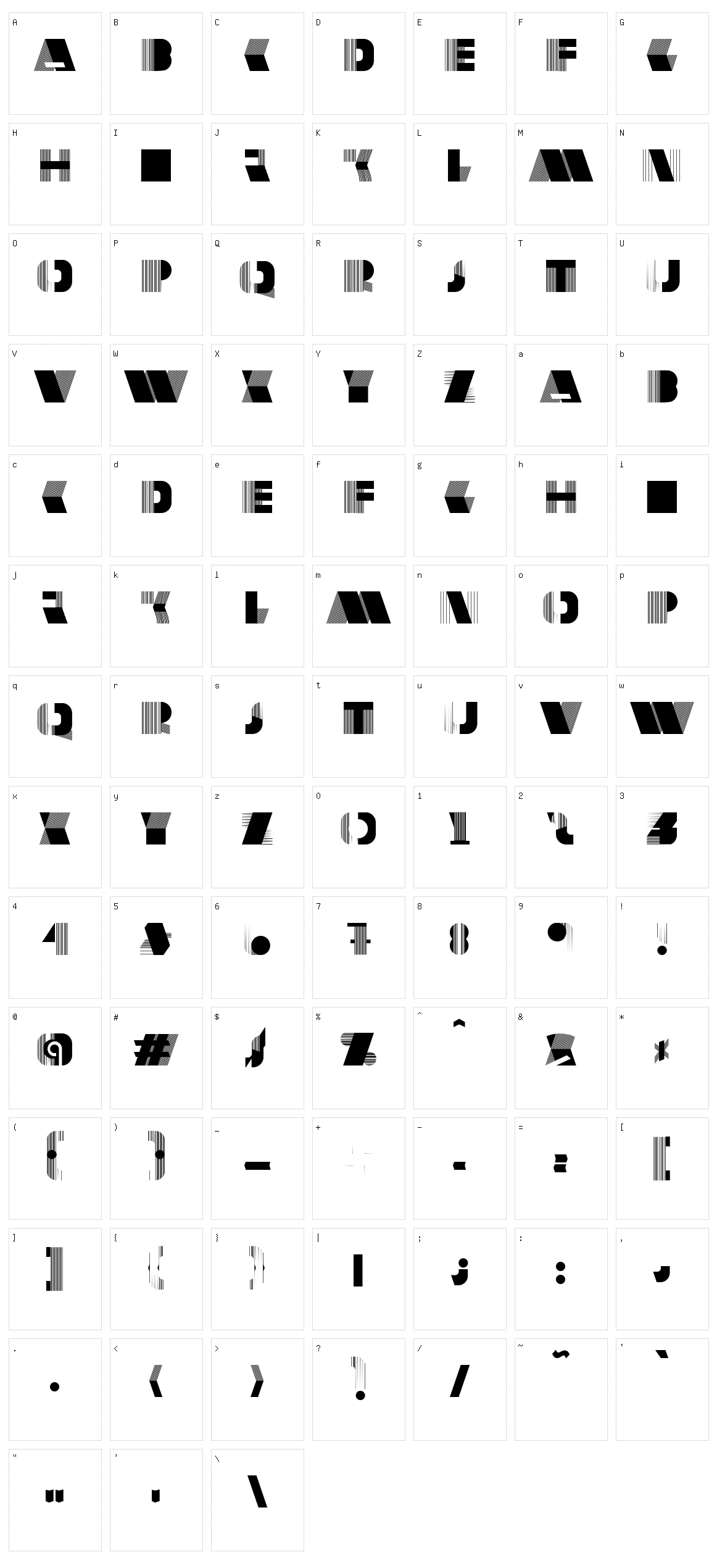 DecoRated Character Set