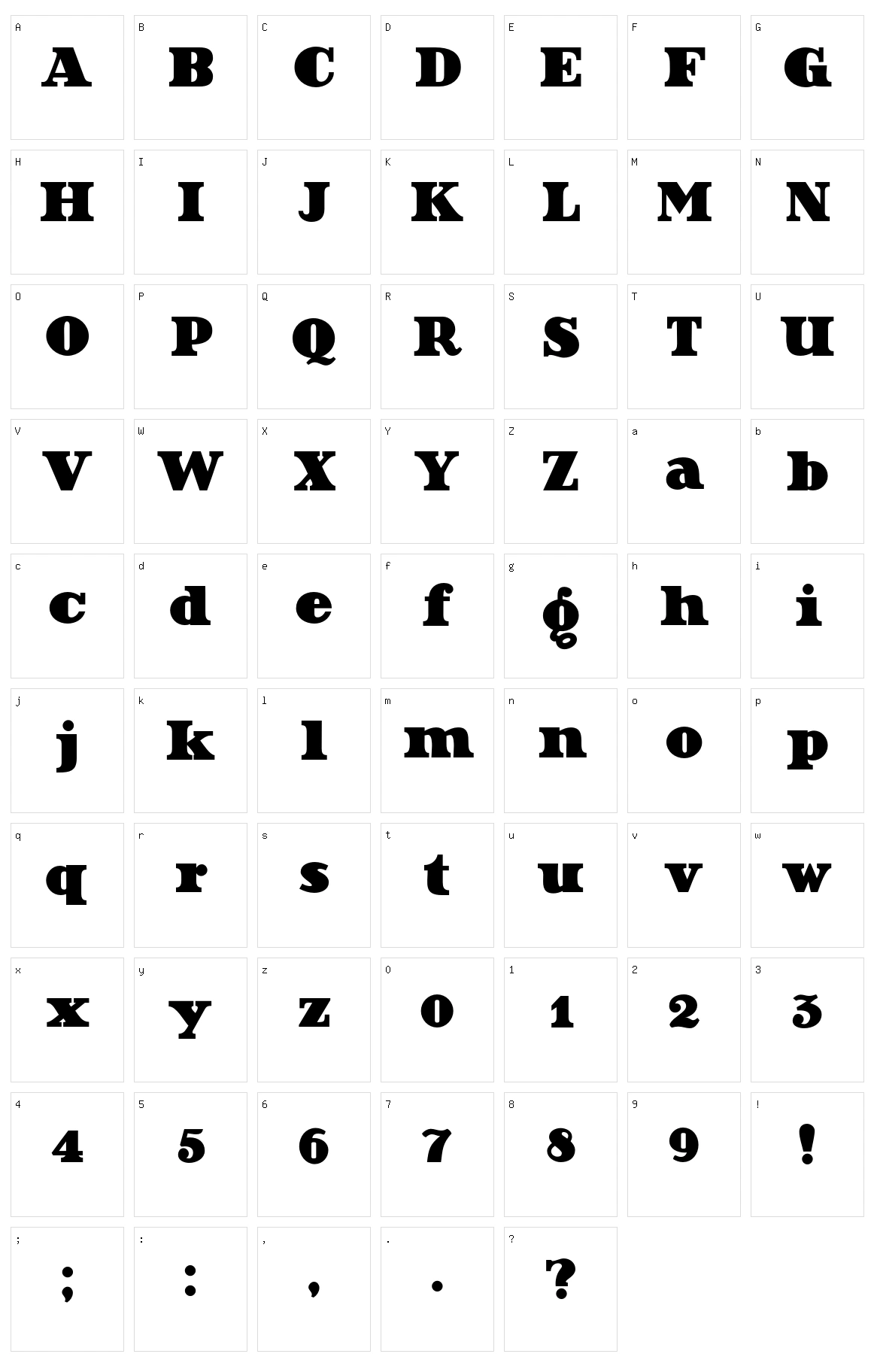 Decorattio Character Set