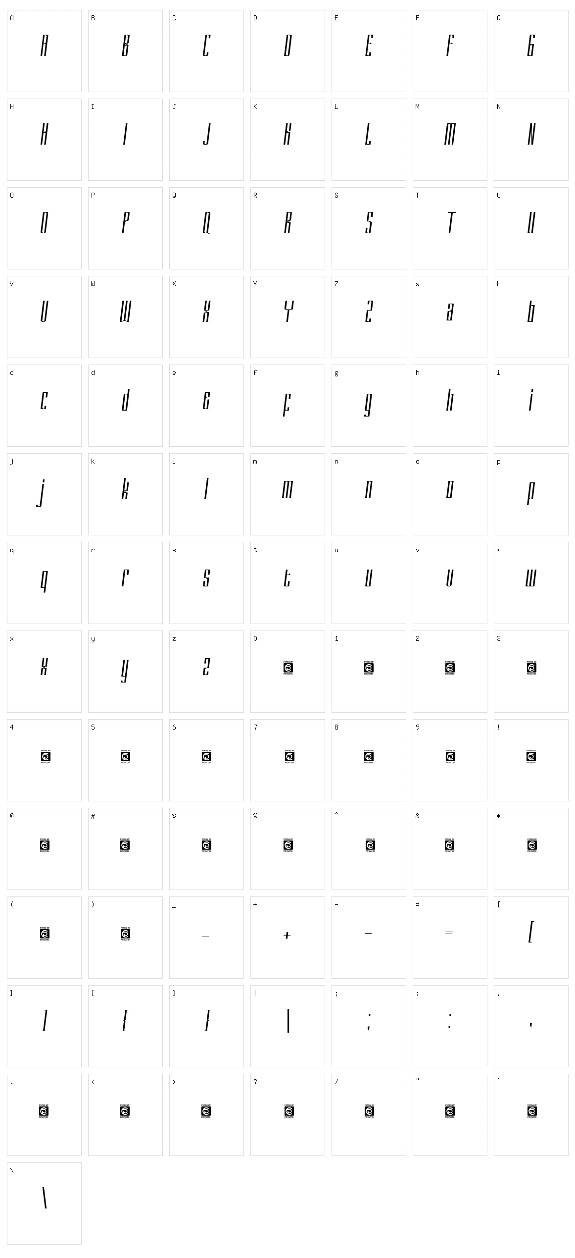 Delacruz Character Set