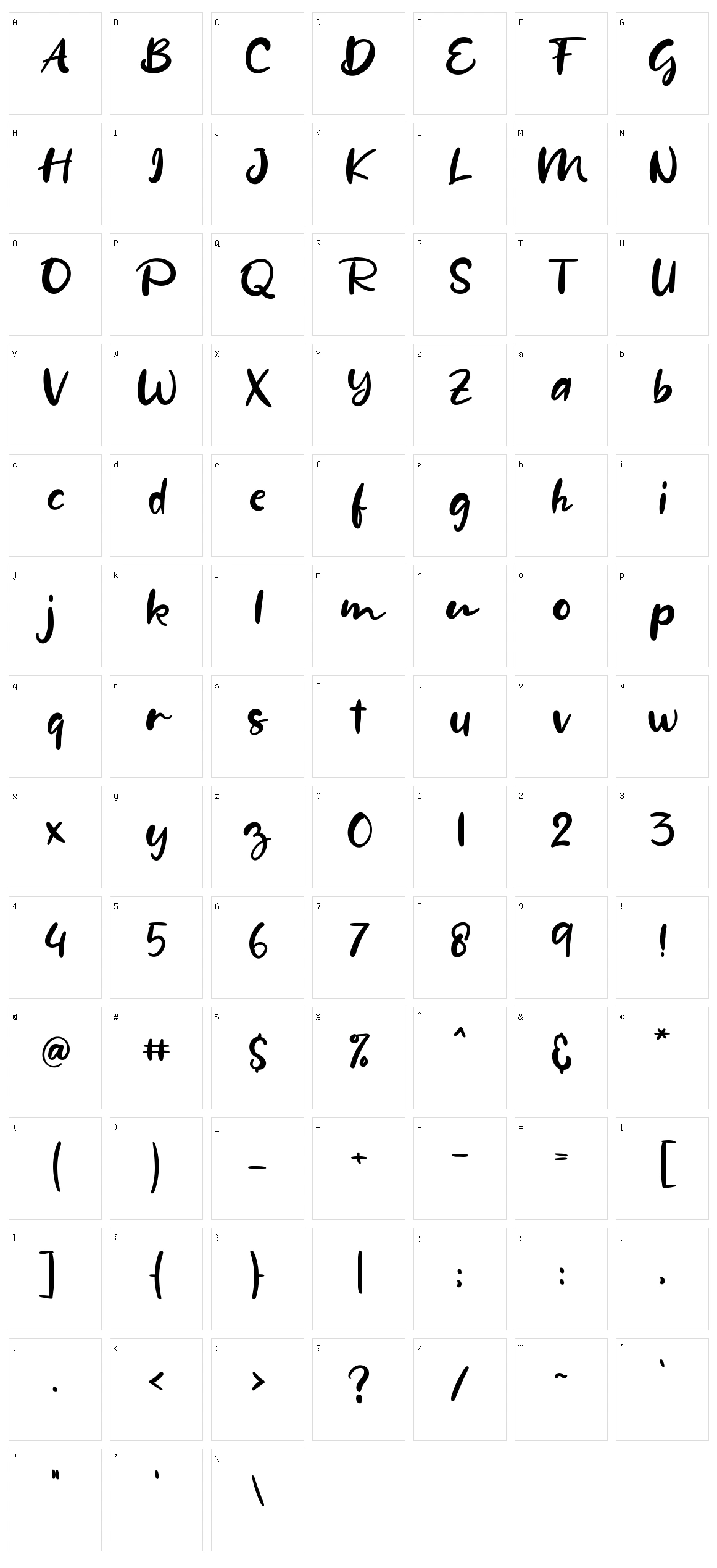 Avelia Character Set
