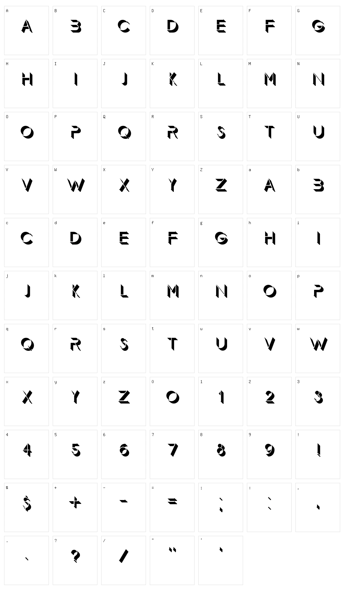 Demode Character Set