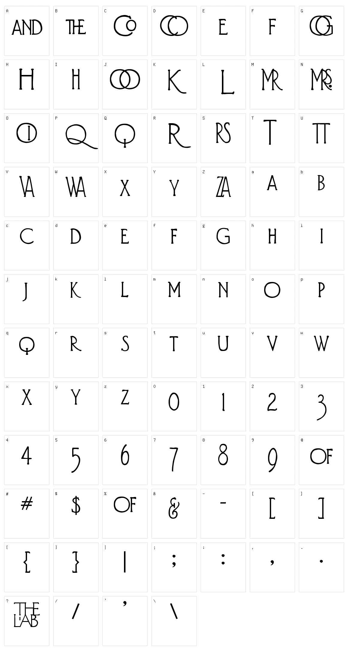 Diehl Deco Character Set