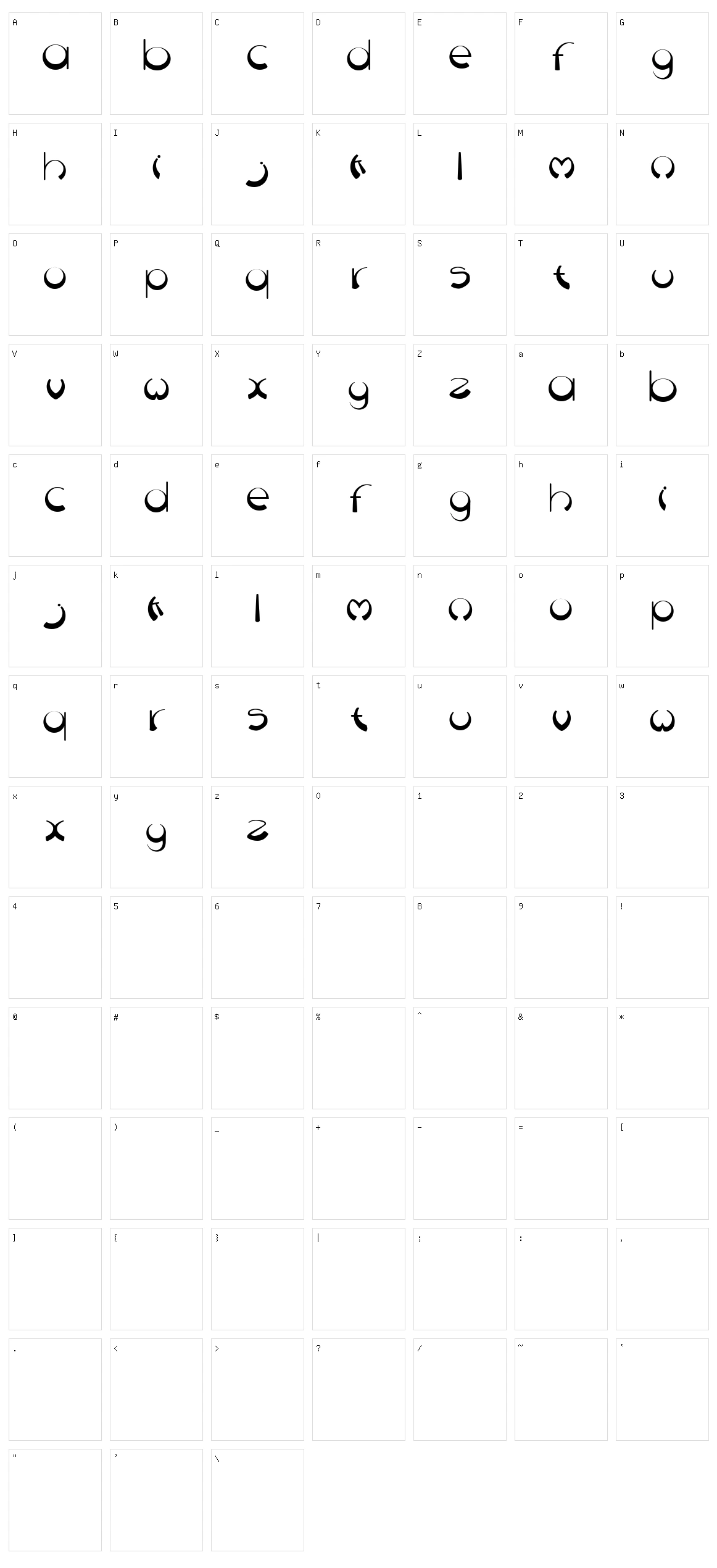 Discoid Character Set