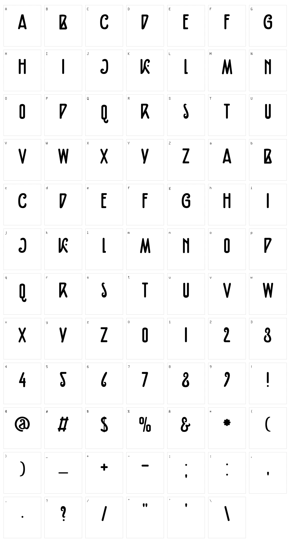 DK Fiebiger Eins Character Set