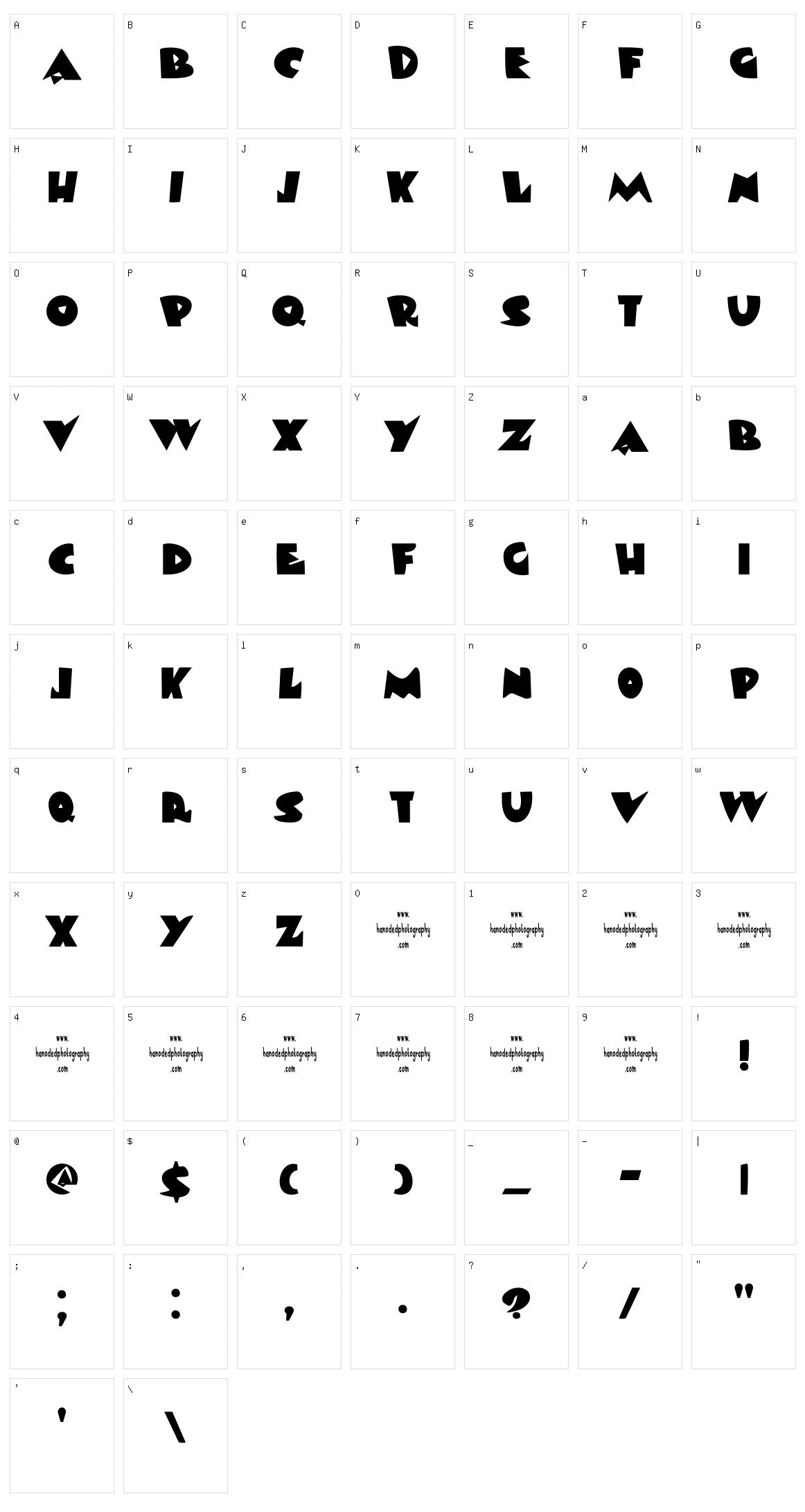 DK Viareggio Character Set