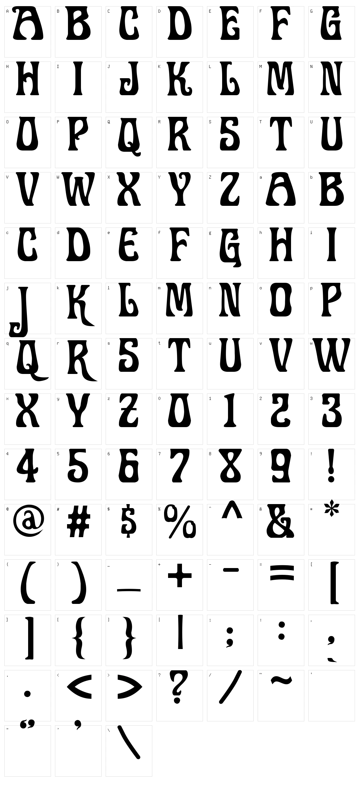 Doctor Fibes DEL Character Set