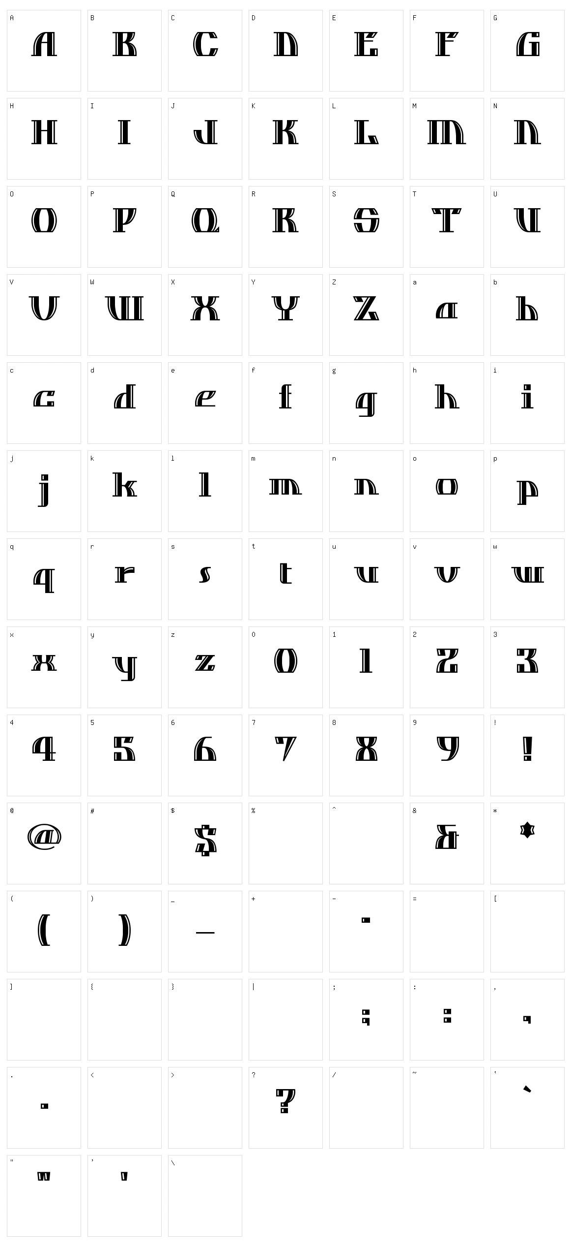 Dos Equis Character Set