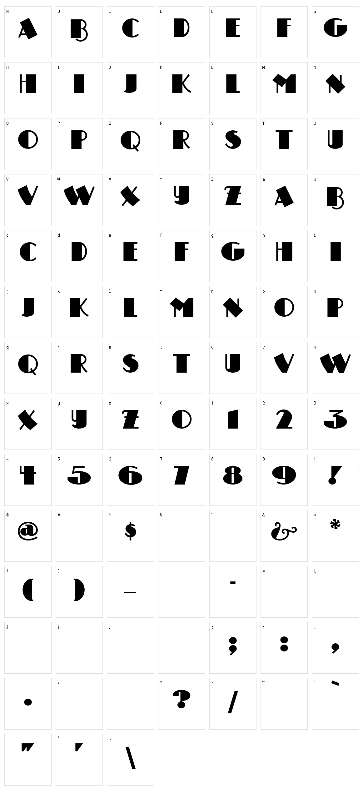 Drumag Studio NF Character Set