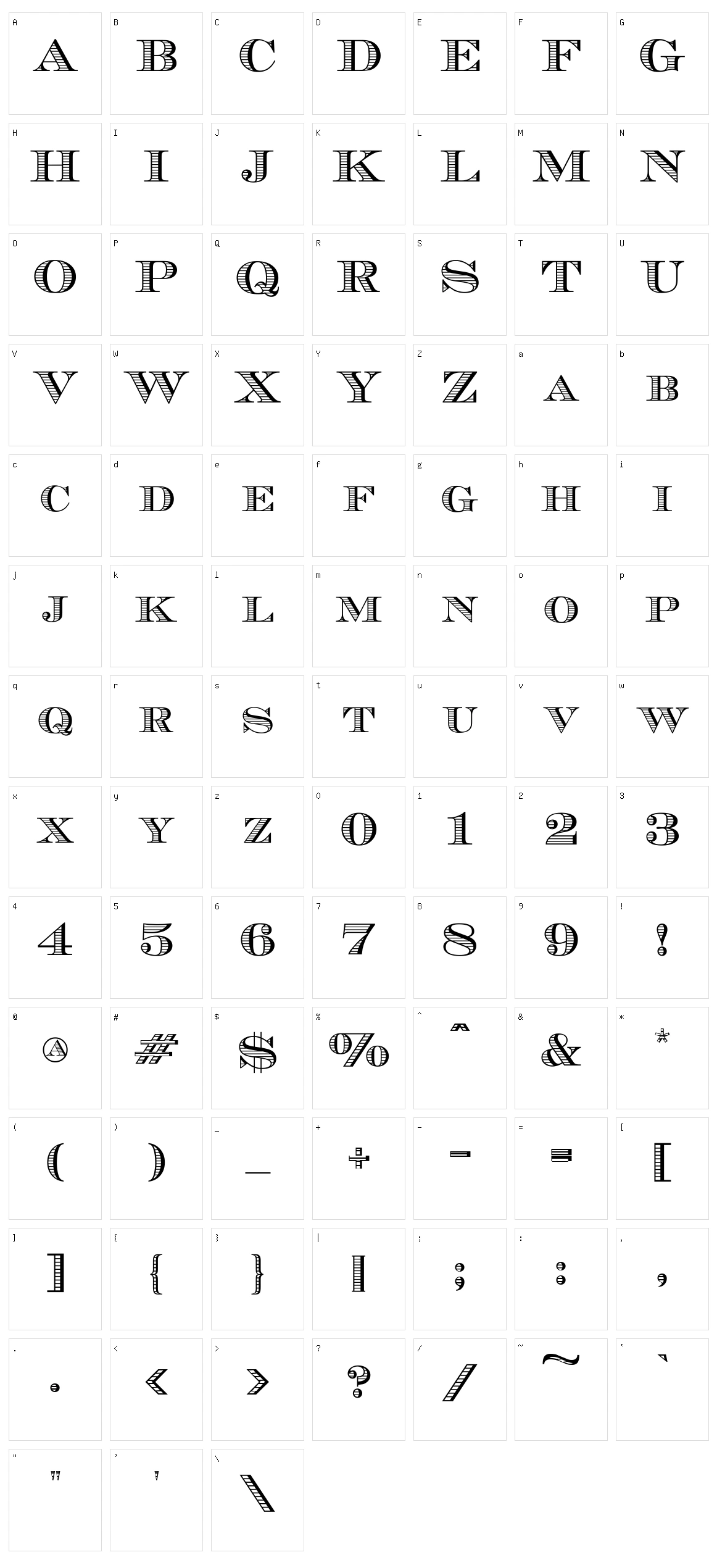 Ecuyer DAX Character Set