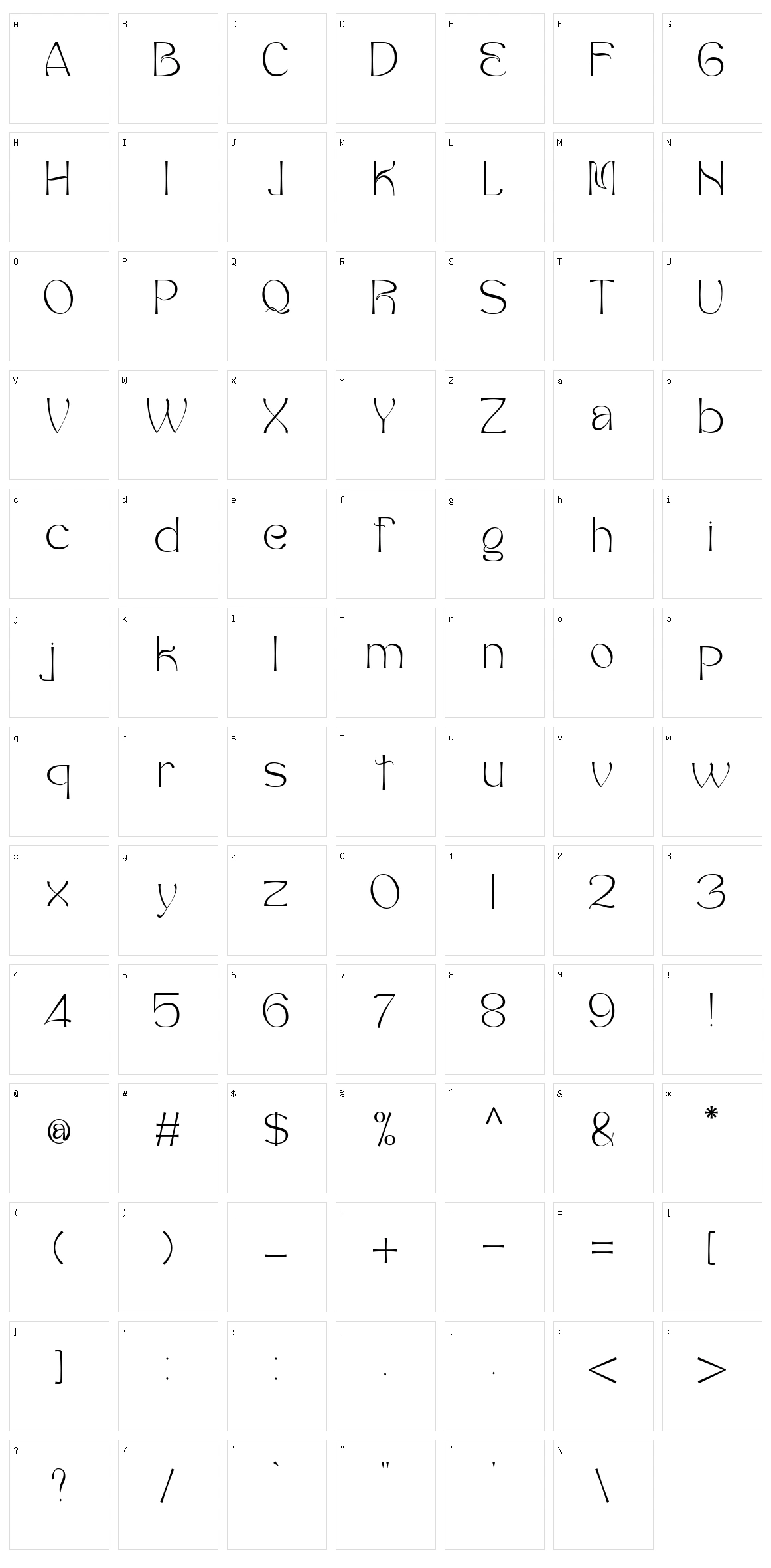 Egalie Character Set