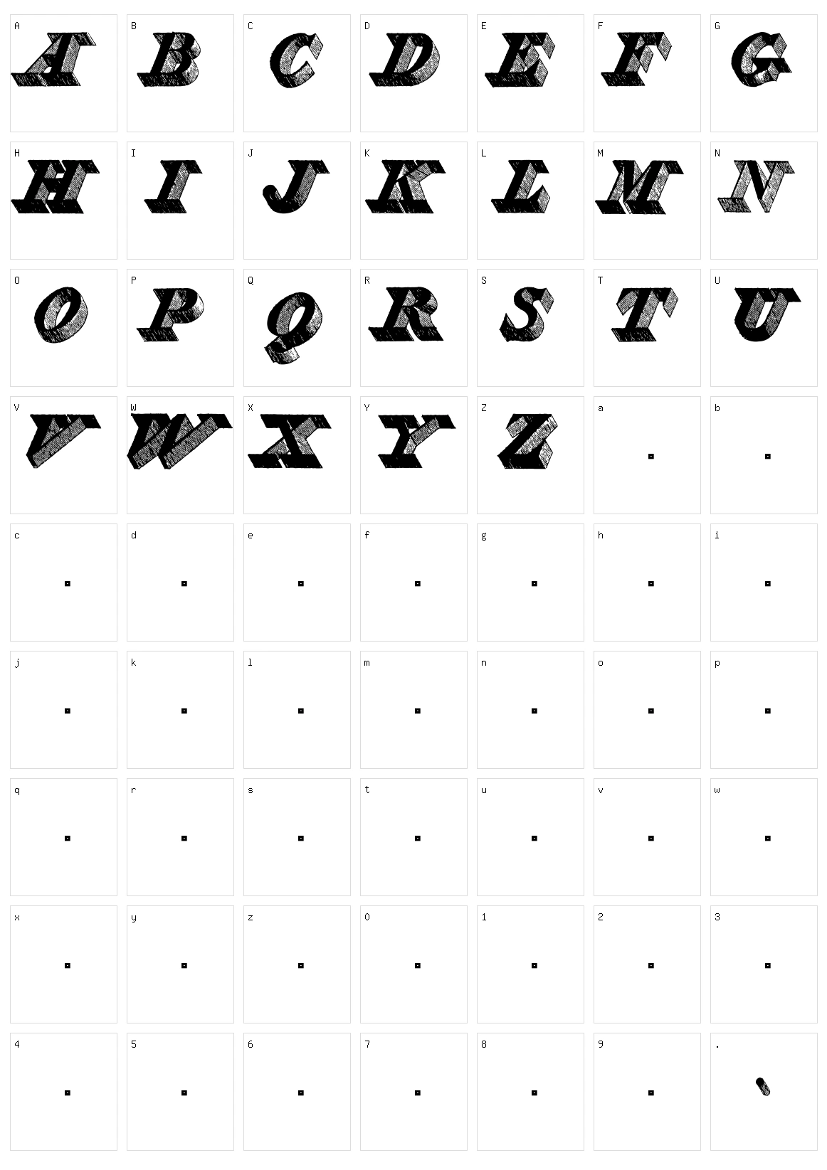 Engravier Initials Character Set