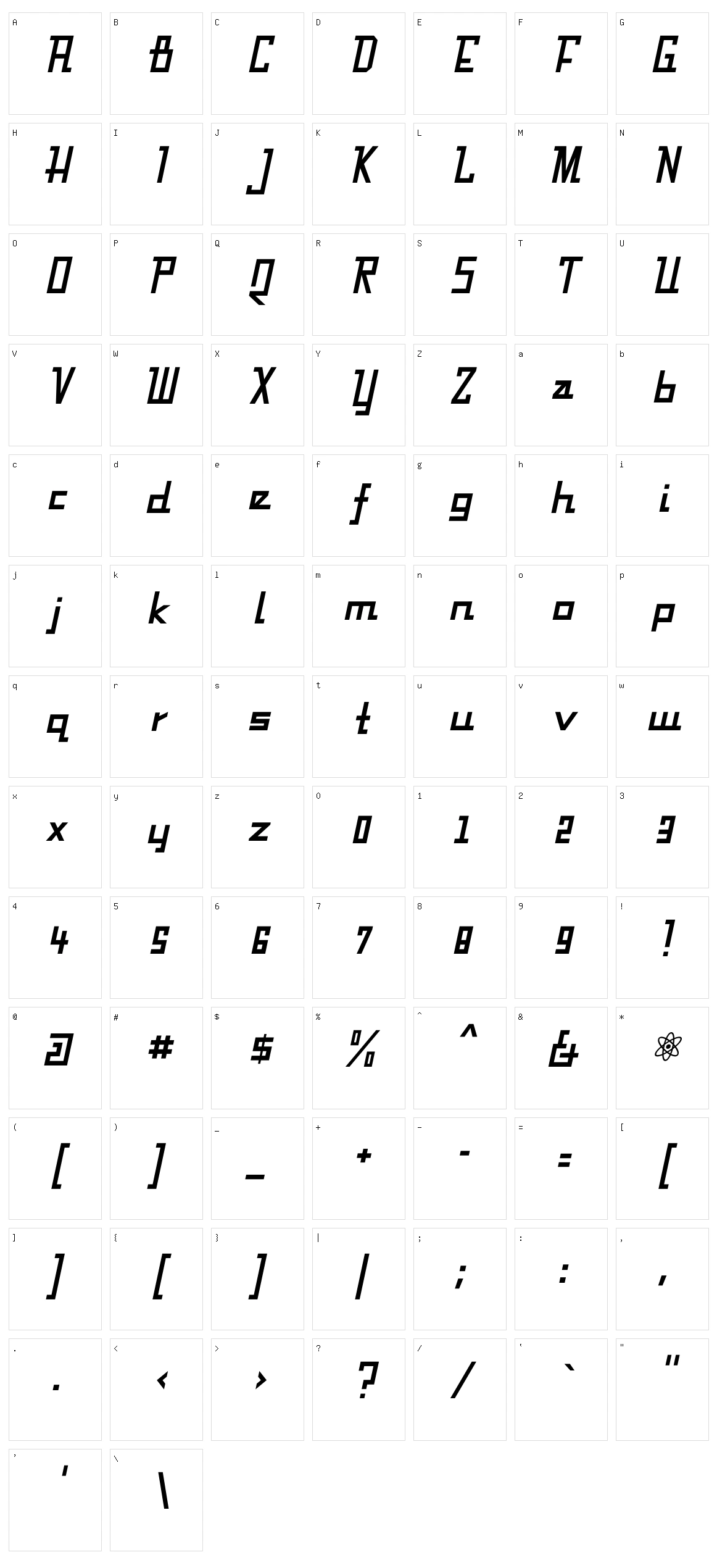 Fabian Character Set