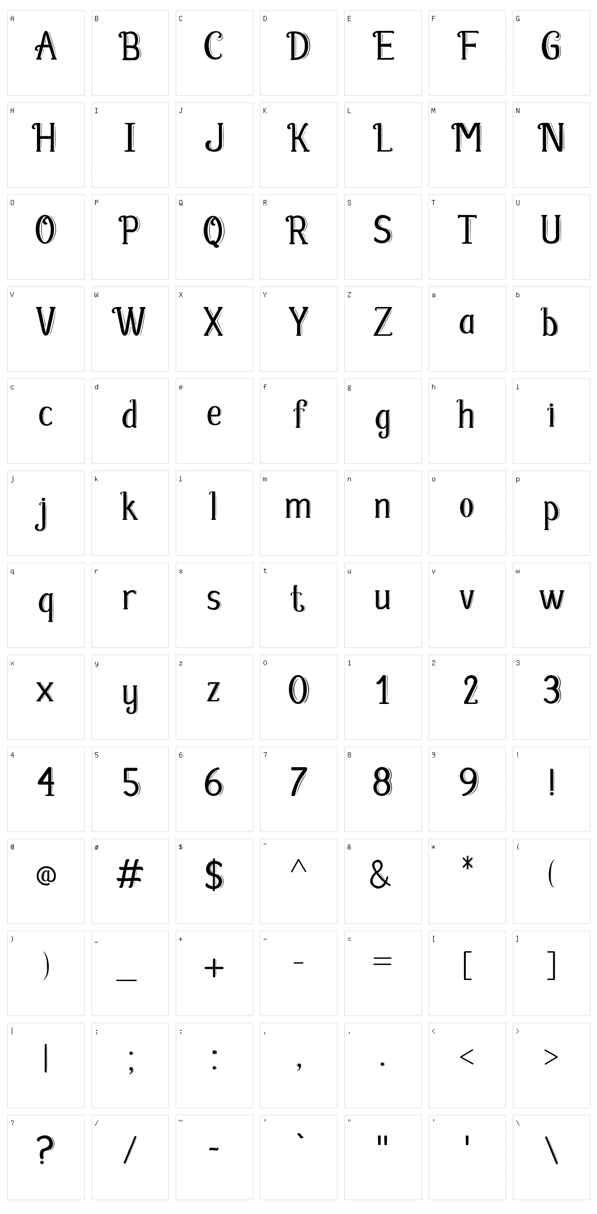 Fabula Character Set