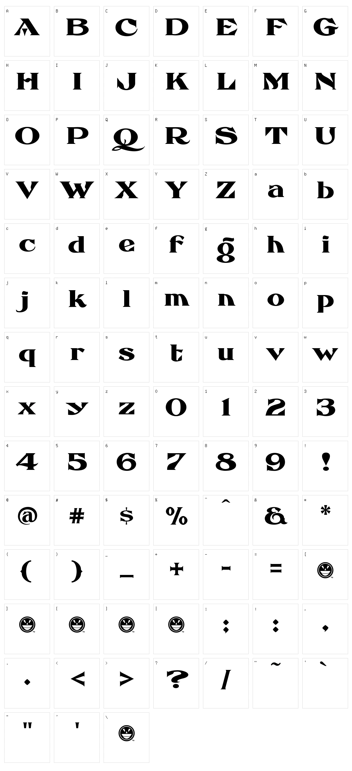 FHA Eccentric French Character Set