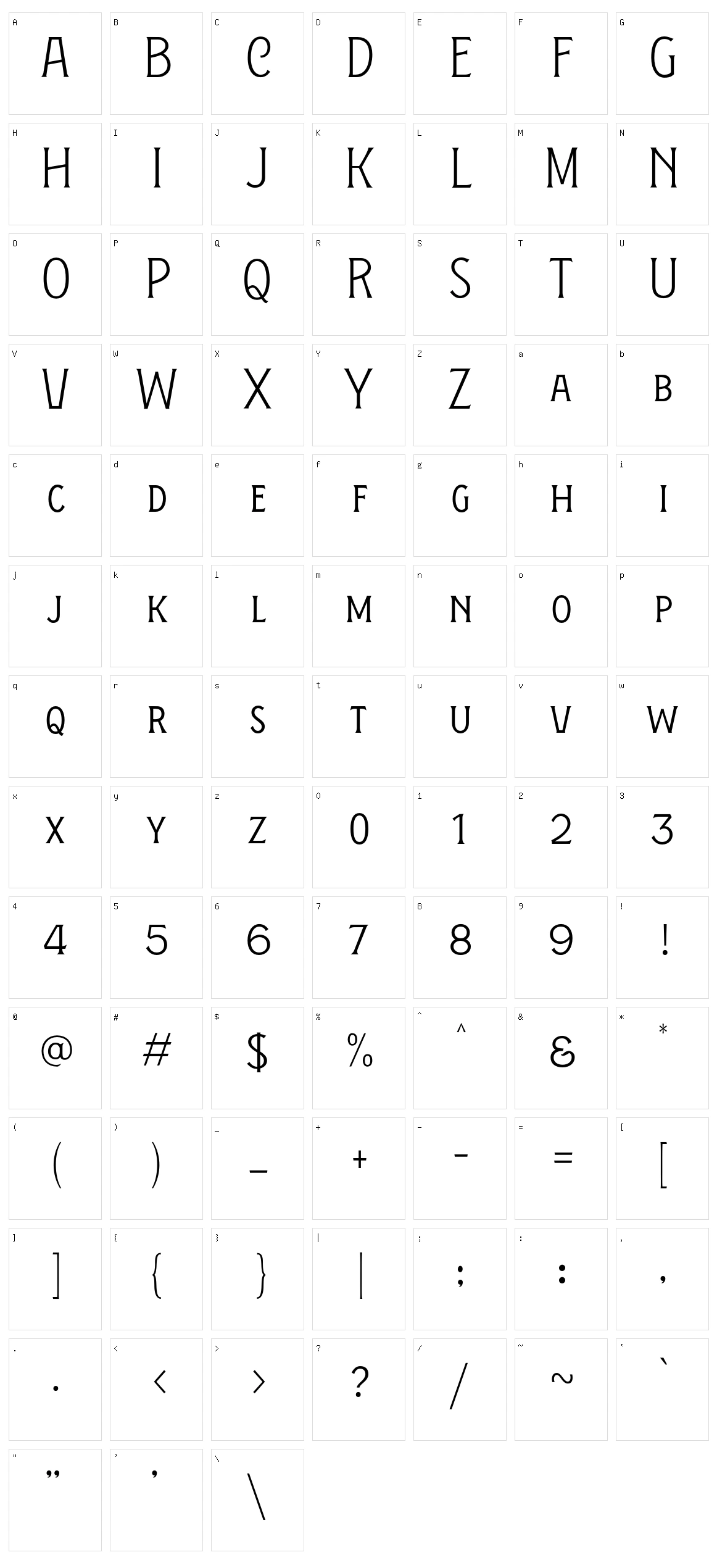 Figuera Variable Character Set