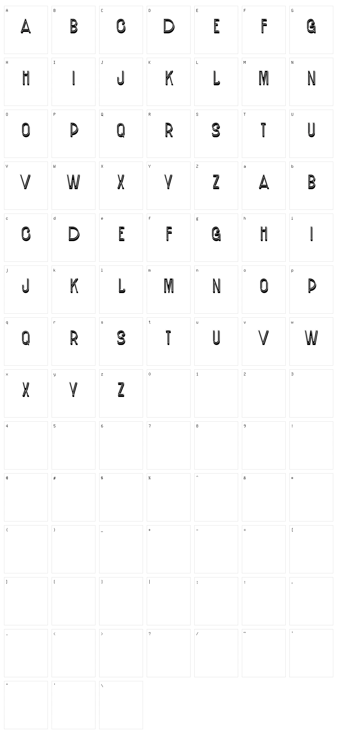 Filter Cartel Character Set