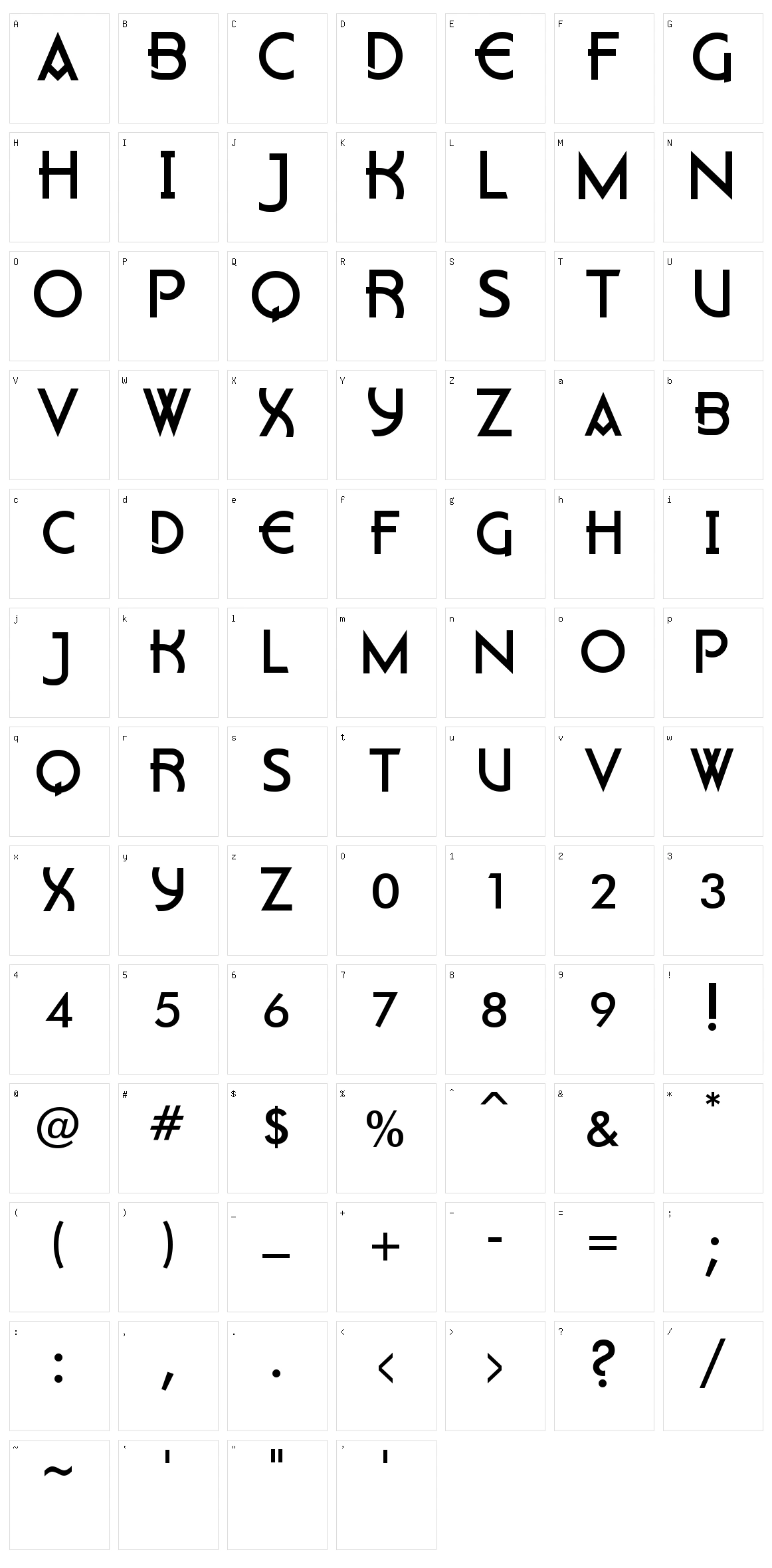 Flatey Character Set