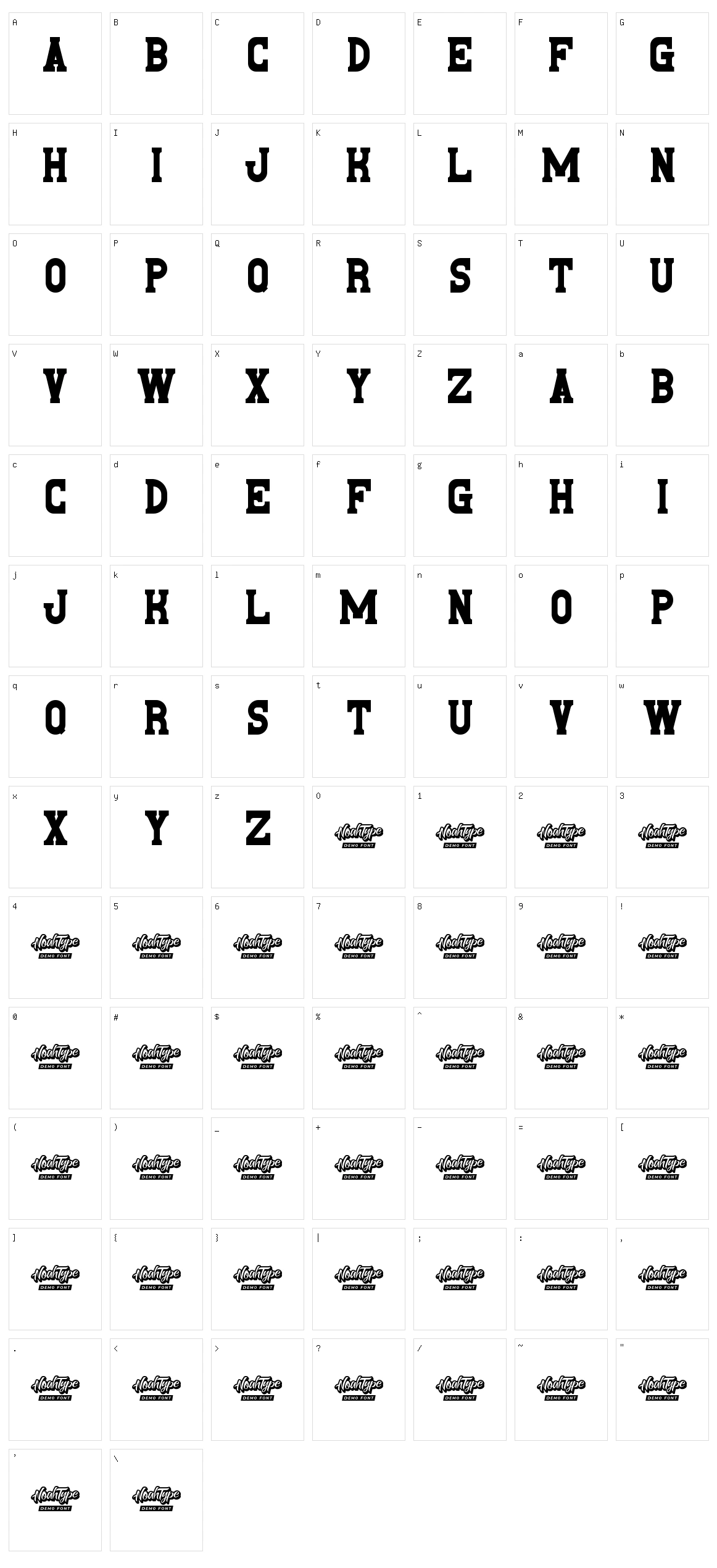 Floppers Character Set