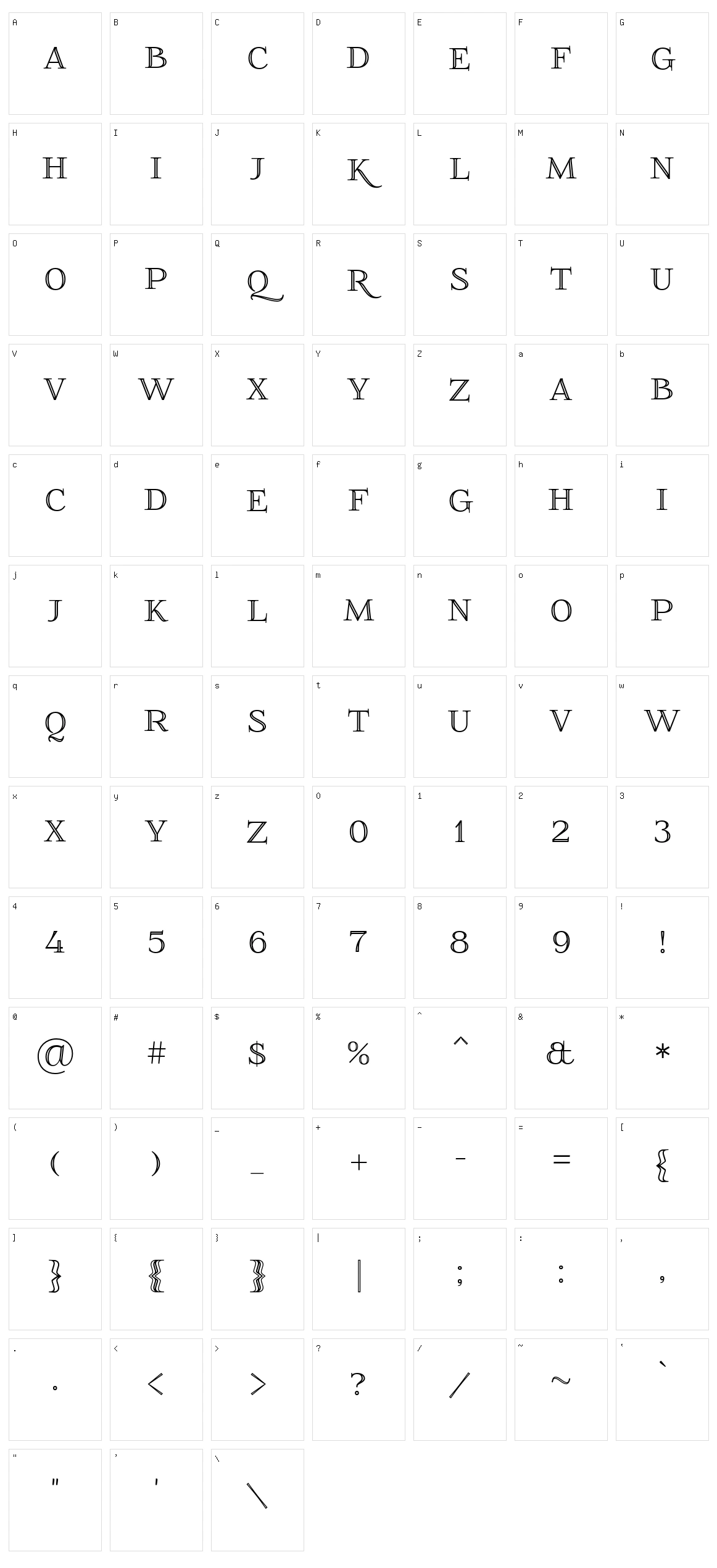 Foglihten No 01 Character Set