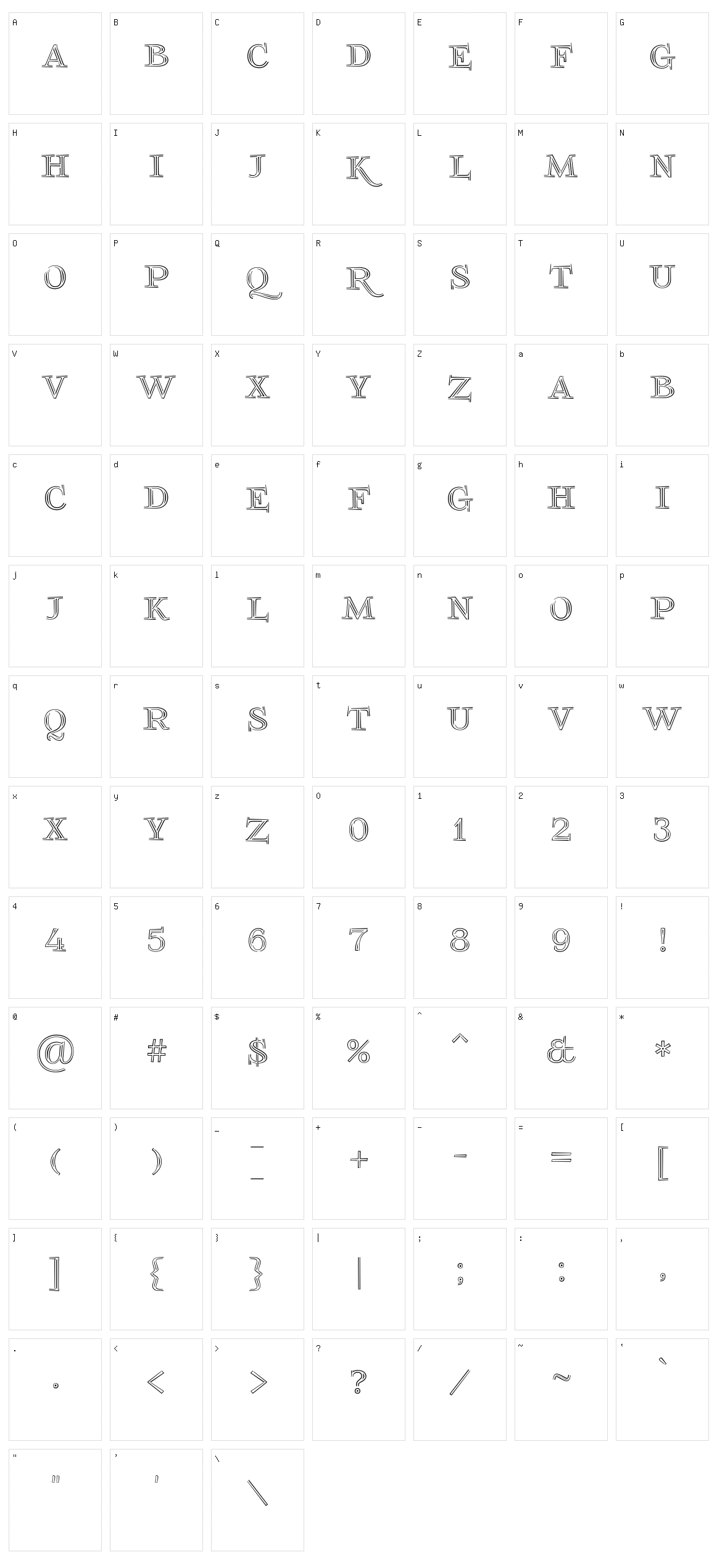 Foglihten No 03 Character Set