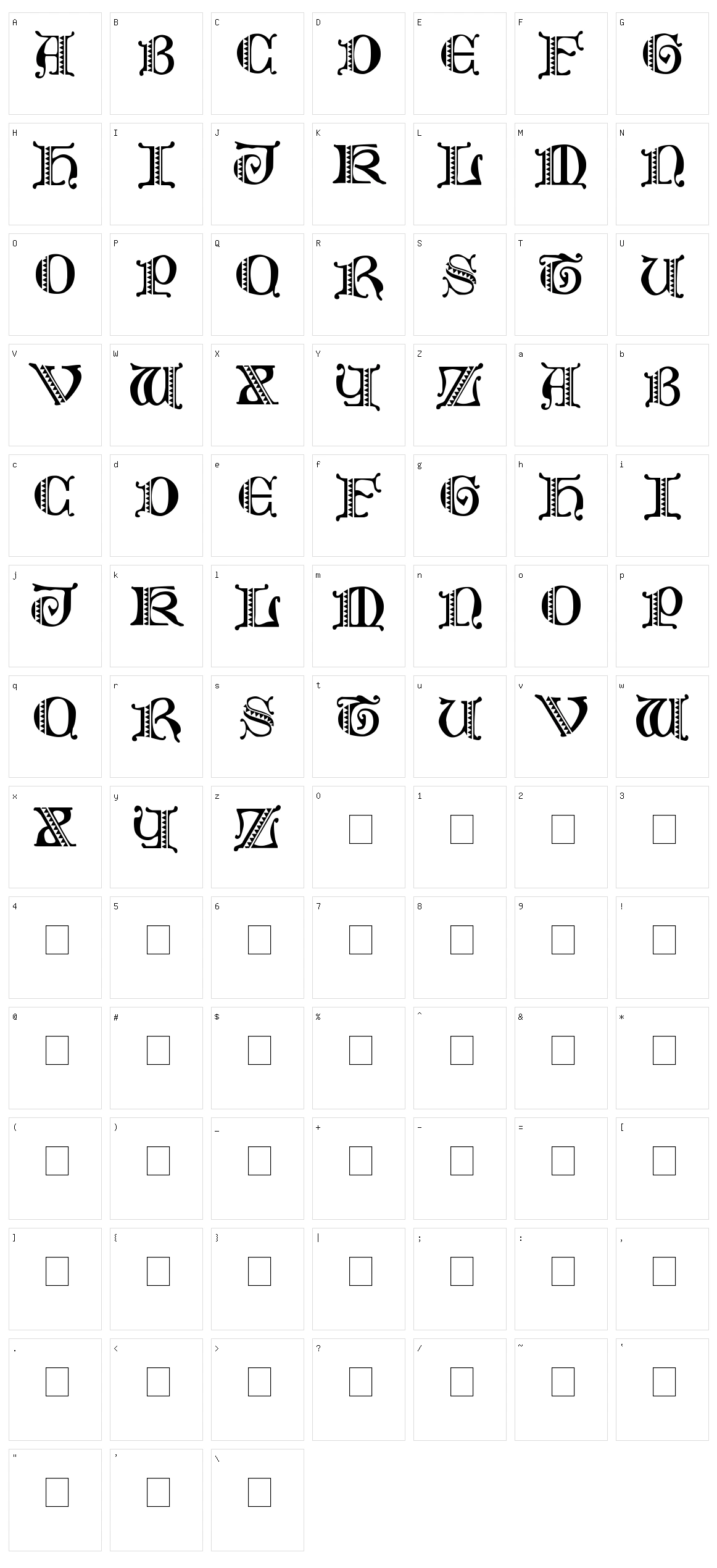 Folks PS Character Set