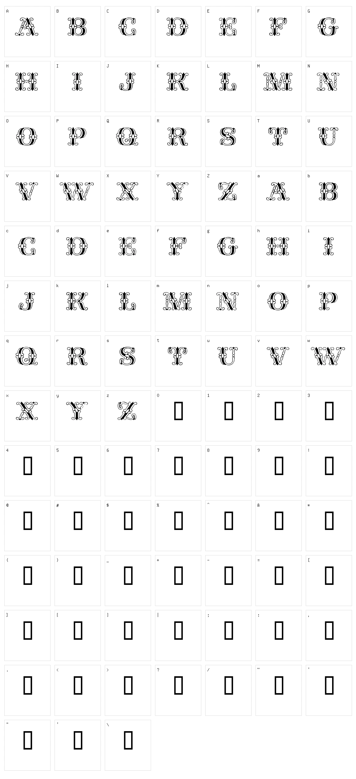 Fontanesi Character Set