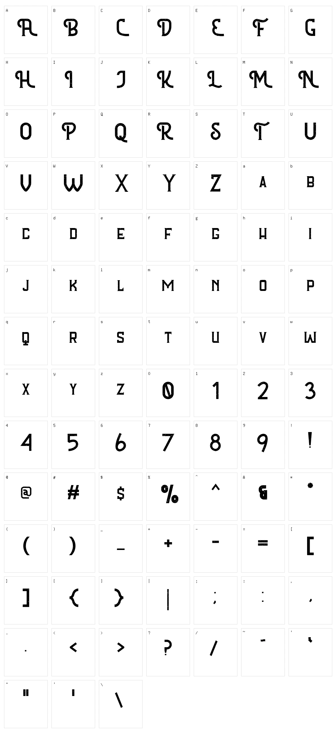 Fortunate Character Set