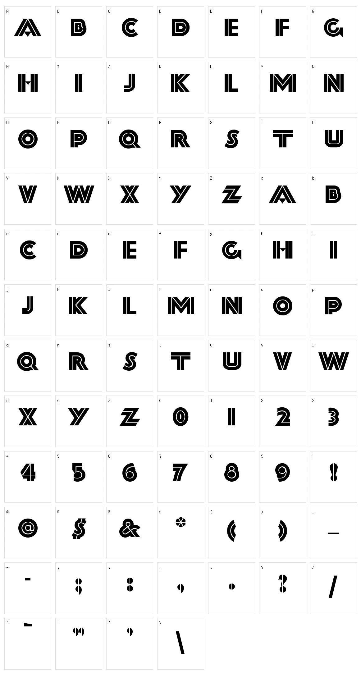 Forty Second Street Character Set