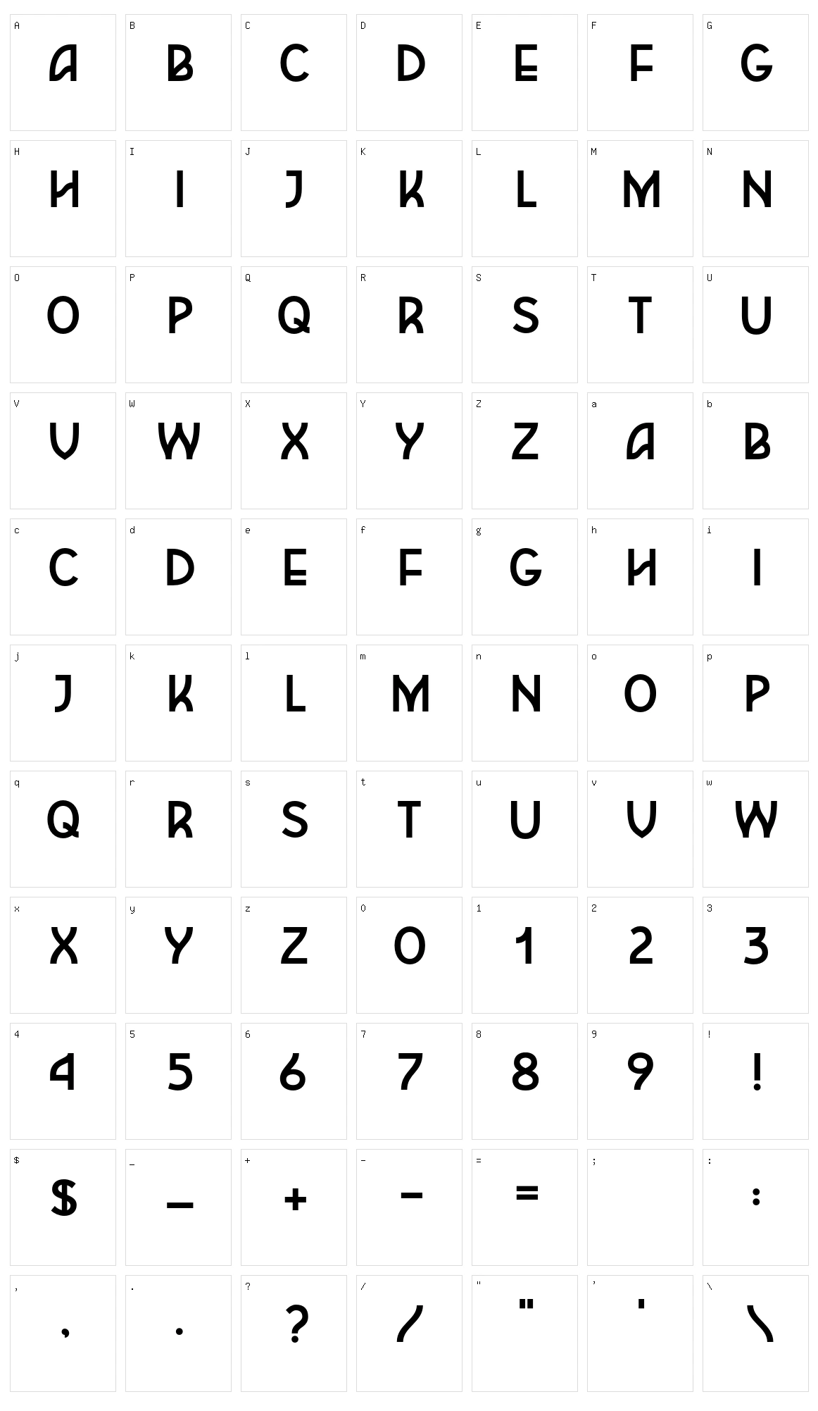 Frieda Character Set