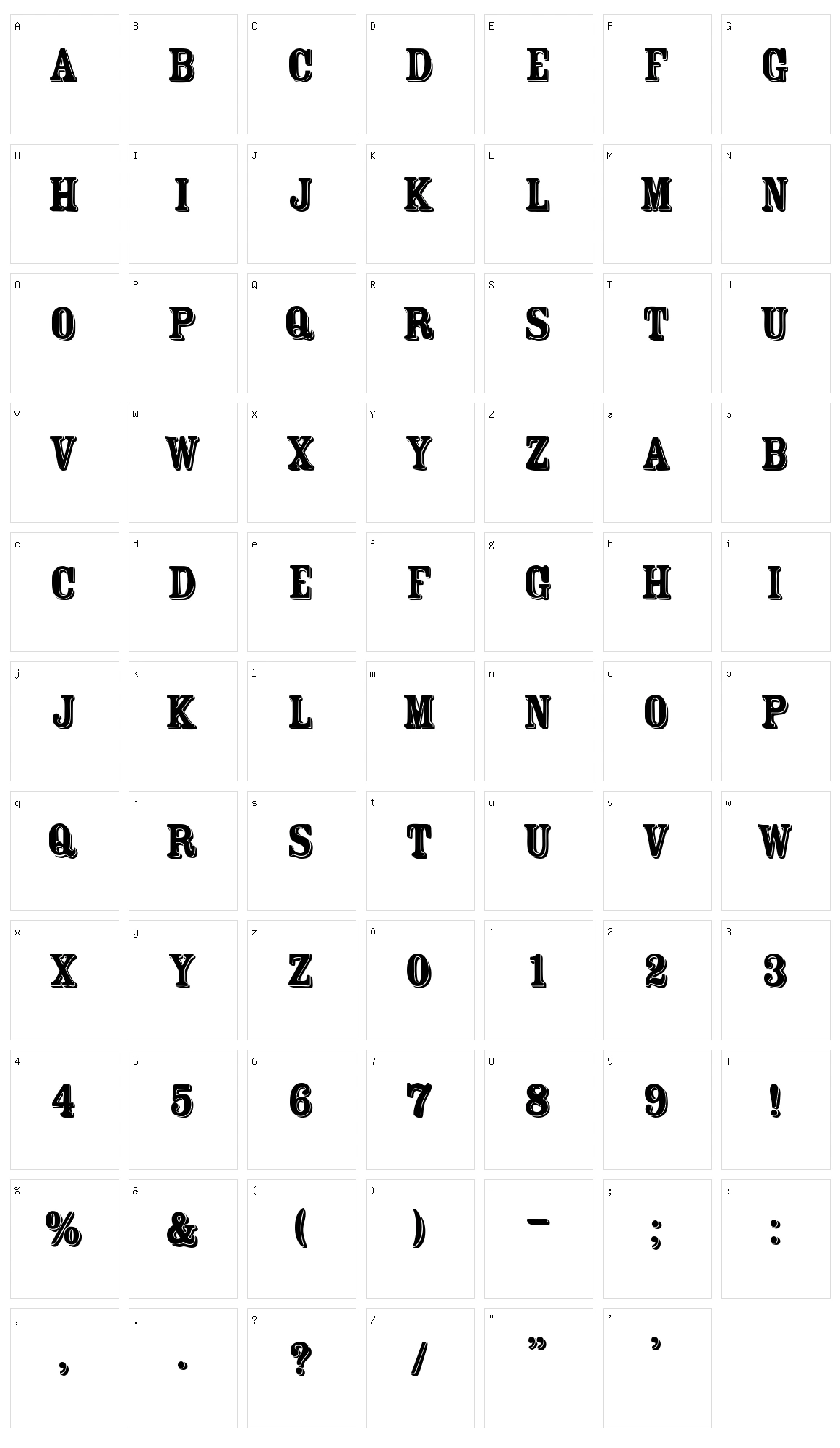 FT Rosecube Character Set