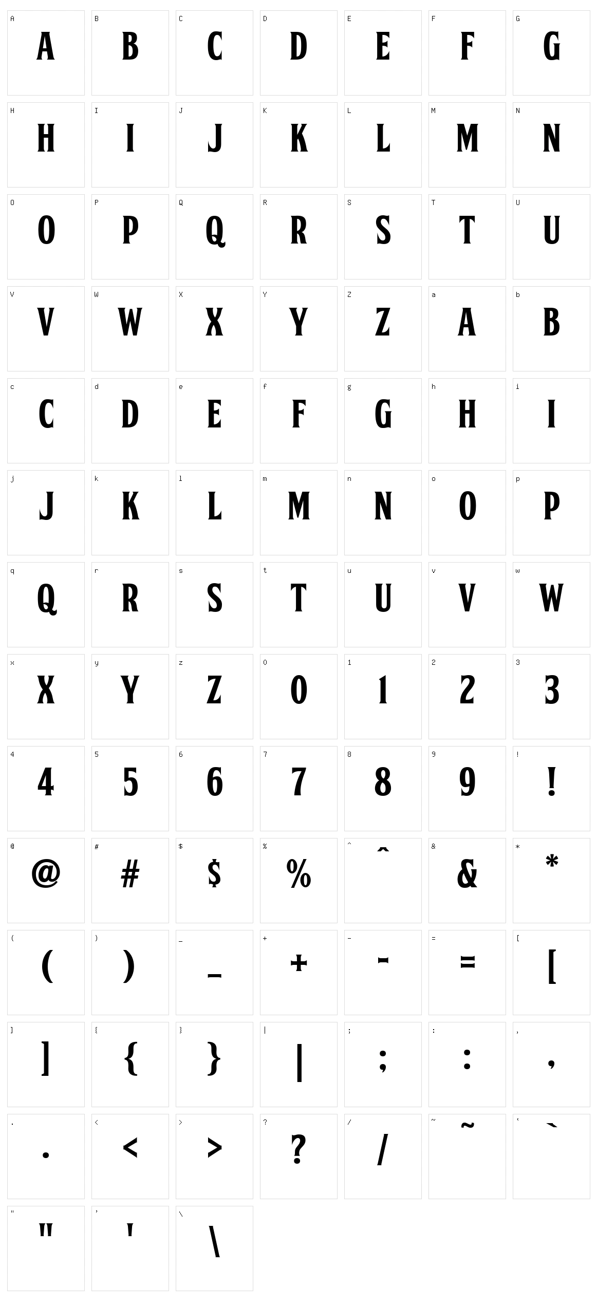 FTY Skorzhen NCV Character Set