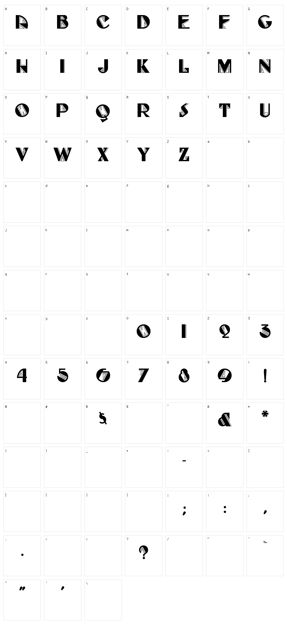 Full Tilt Boogie Character Set