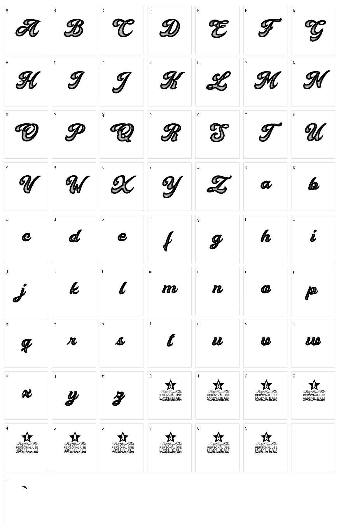 Cherry Bomb Character Set