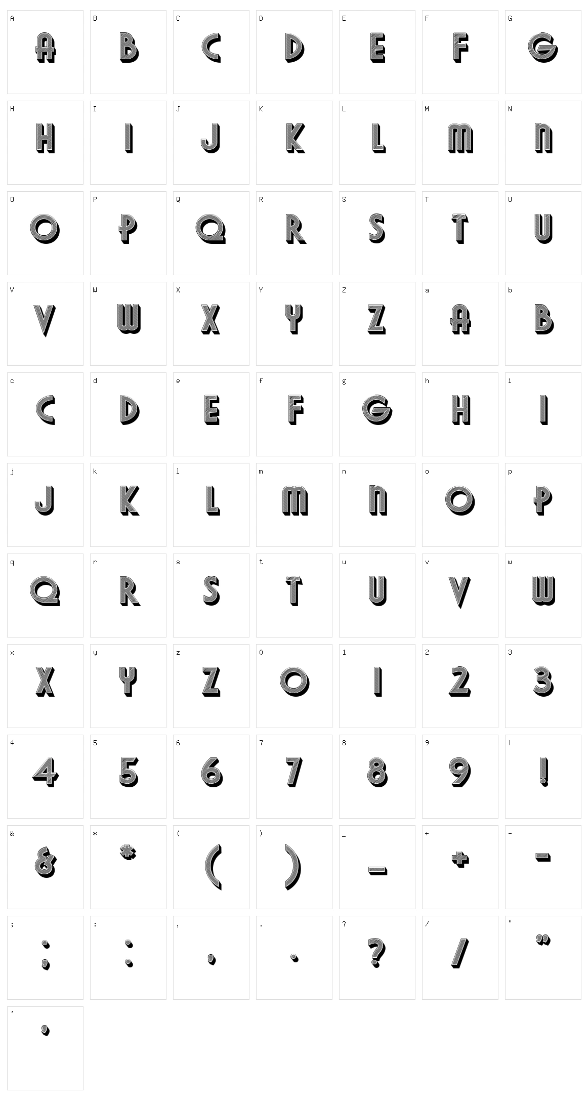 Gazelle Character Set