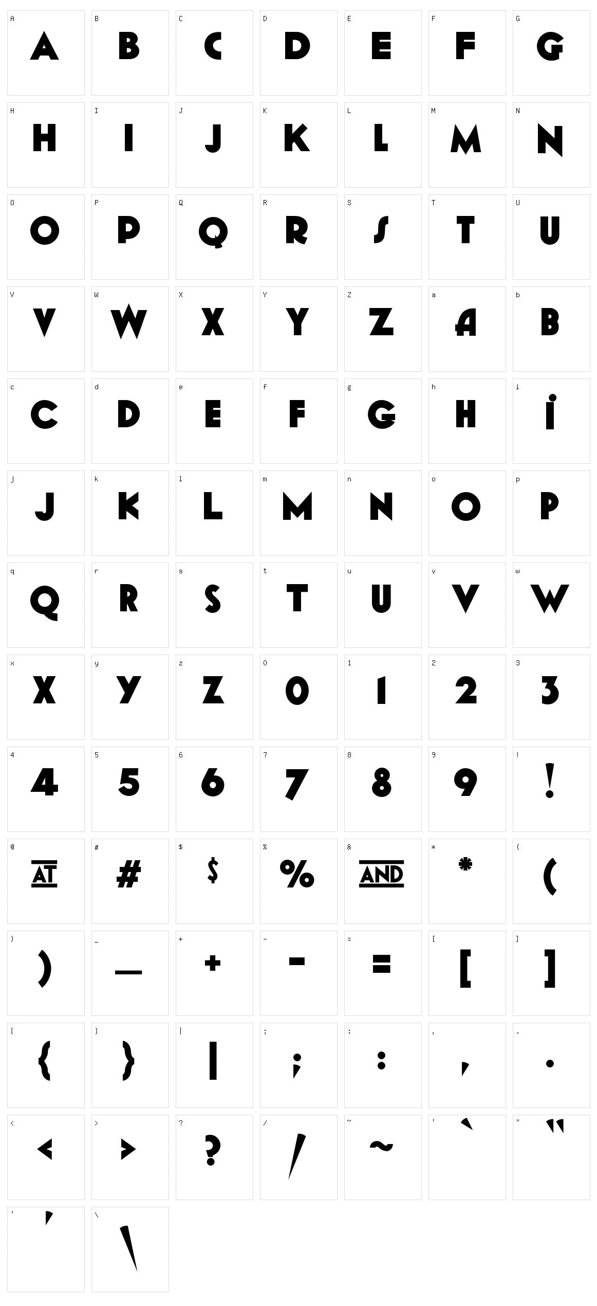 Geomancy Character Set