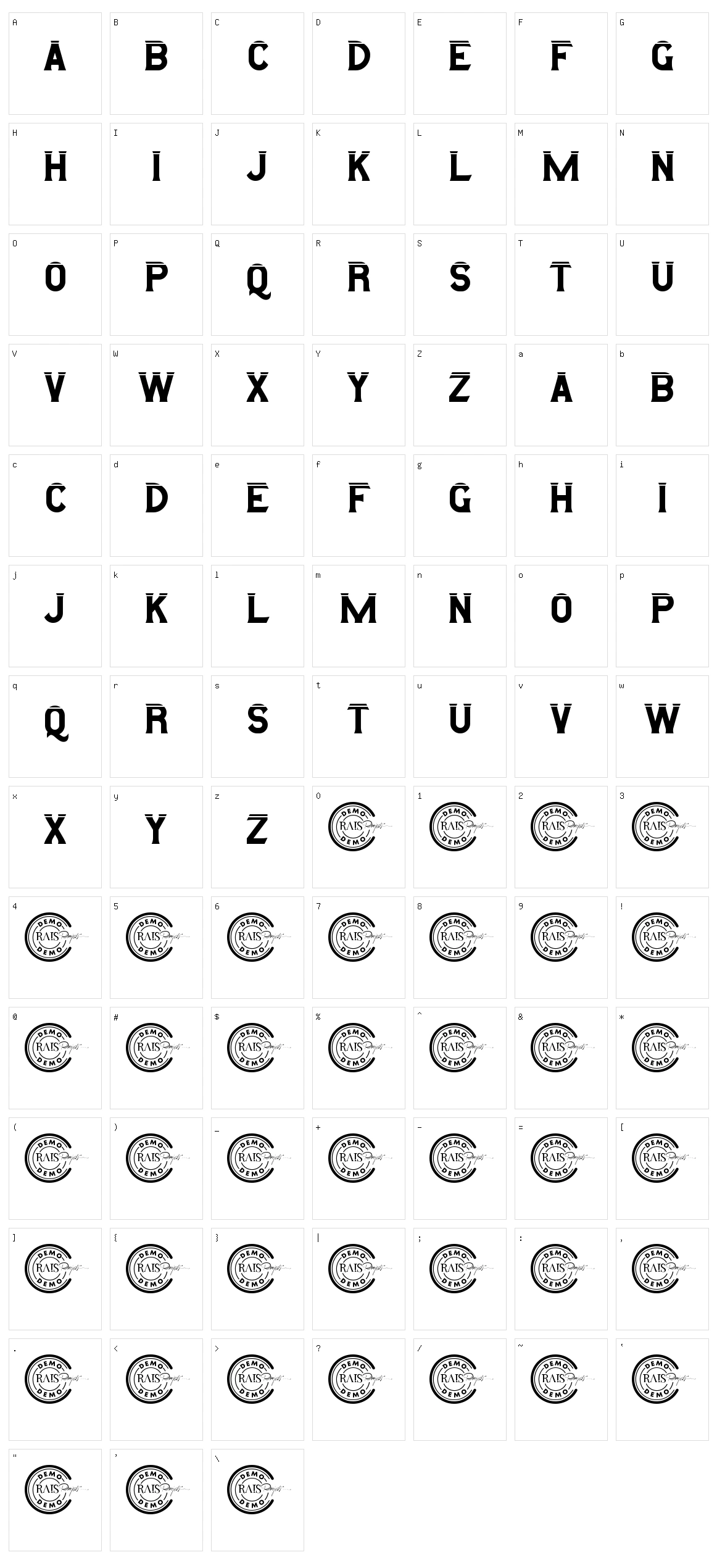 George Sean Character Set