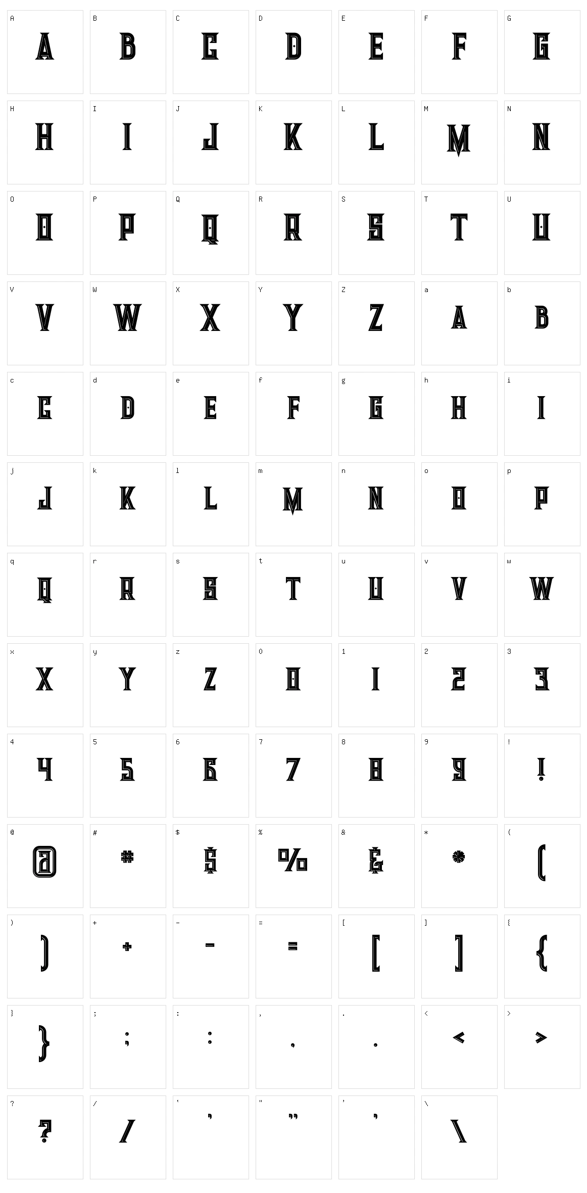 Giant Character Set